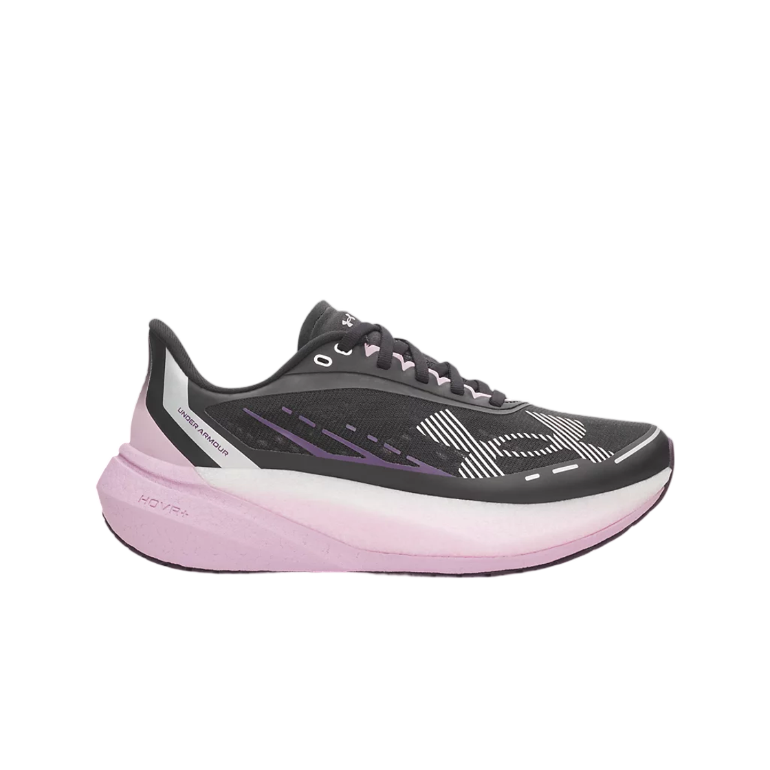 6006031-002 (W) Under Armour UA Velociti Distance Running Shoes Black Mauve Pink White