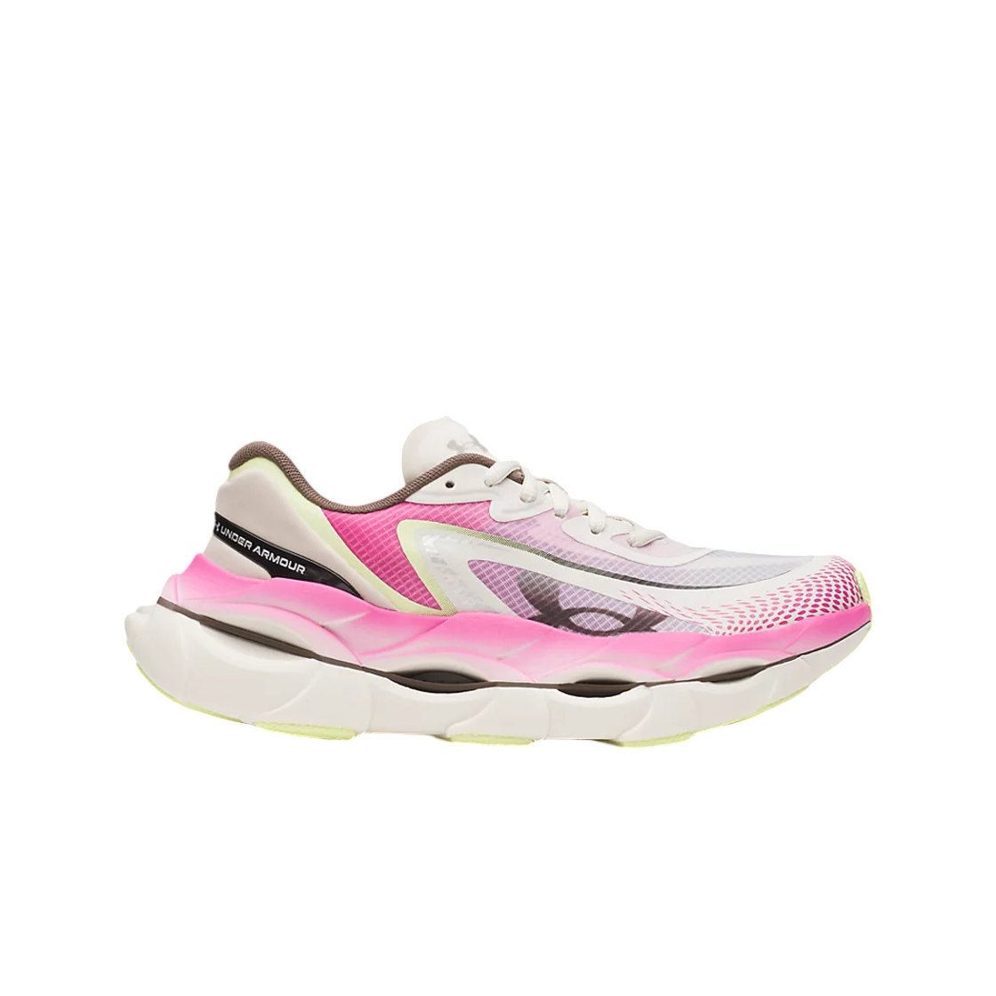 6010216-111 (W) Under Armour UA HB Racer 2 Running Shoes Summit White Virtual Pink Sonic Yellow