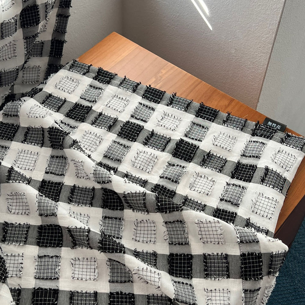 무성화 beggar 미드센츄리 모던 체크 커튼 135x150cm(MUSEONGHWA Beggar Mid-Century Modern Check Curtain 135x150cm) - 5