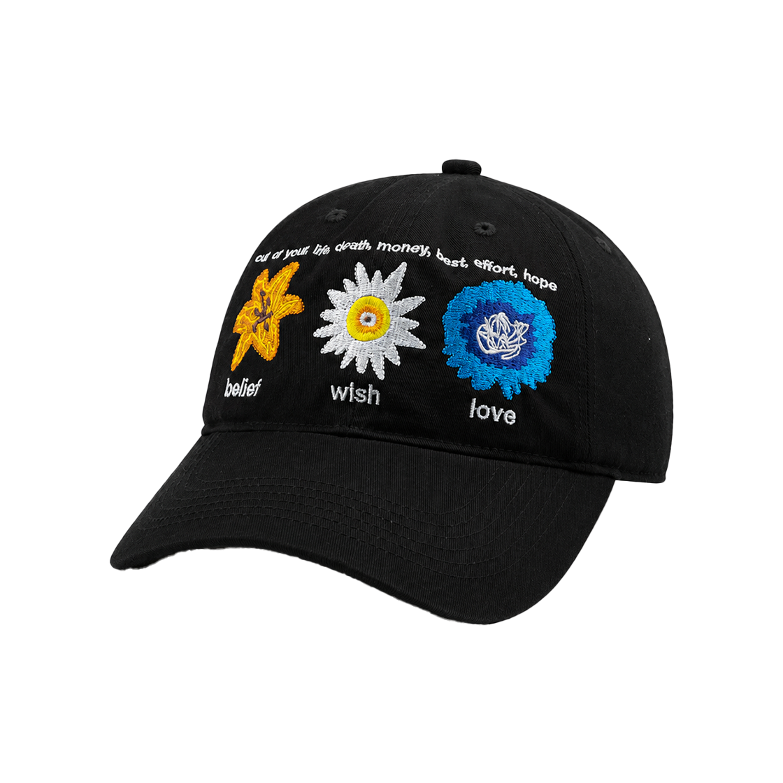 마이딥블루메모리즈 탄생화 볼캡 블랙(MydeepblueMemories Nativity Mm Cap Black) - 3