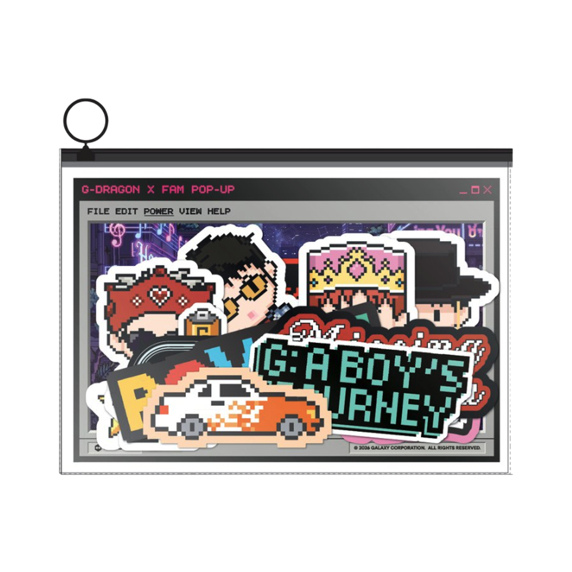 - G-DRAGON x Fam Pop-Up G:A Boy's Journey Sticker Pack B Ver.