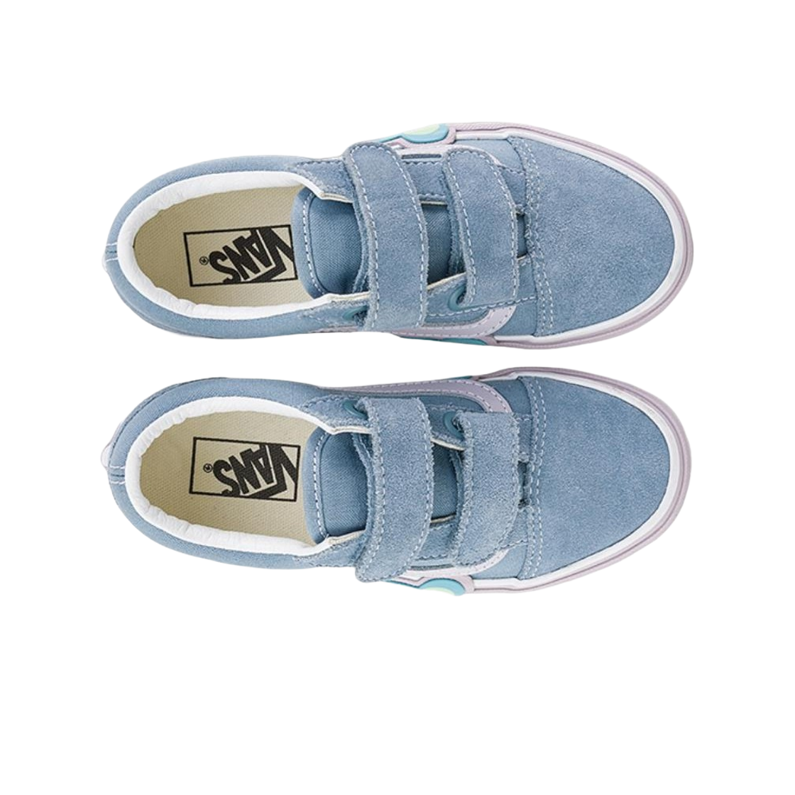 (키즈) 반스 올드스쿨 벨크로 하트 스카이 블루((Kids) Vans Old Skool Velcro Heart Sky Blue) - 2