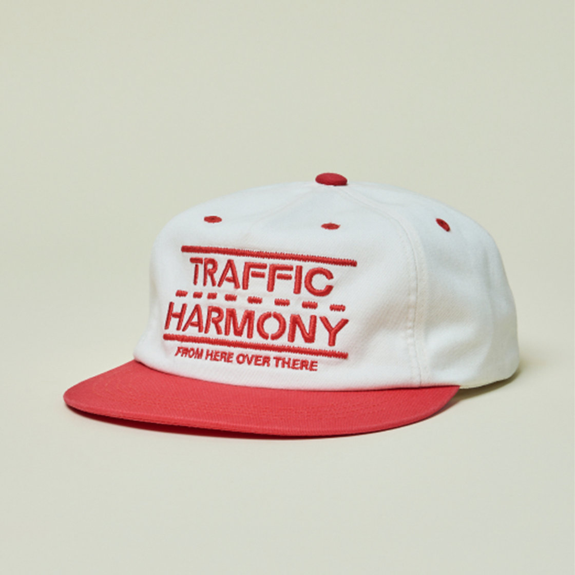 트래픽하모니 트래픽 라인 로고 트러커햇 아이보리&레드(Traffic Harmony Traffic Lane Logo Trucker Hat Ivory & Red) - 4