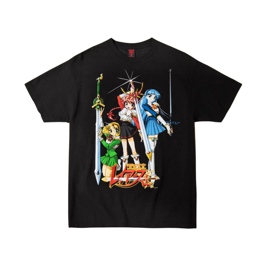긱스 룰 x 마법기사 레이어스 15 실크스크린 프린팅 티셔츠 블랙(Geeks Rule x Magic Knight Rayearth 15 Silkscreen Printing T-Shirt Black) - 1