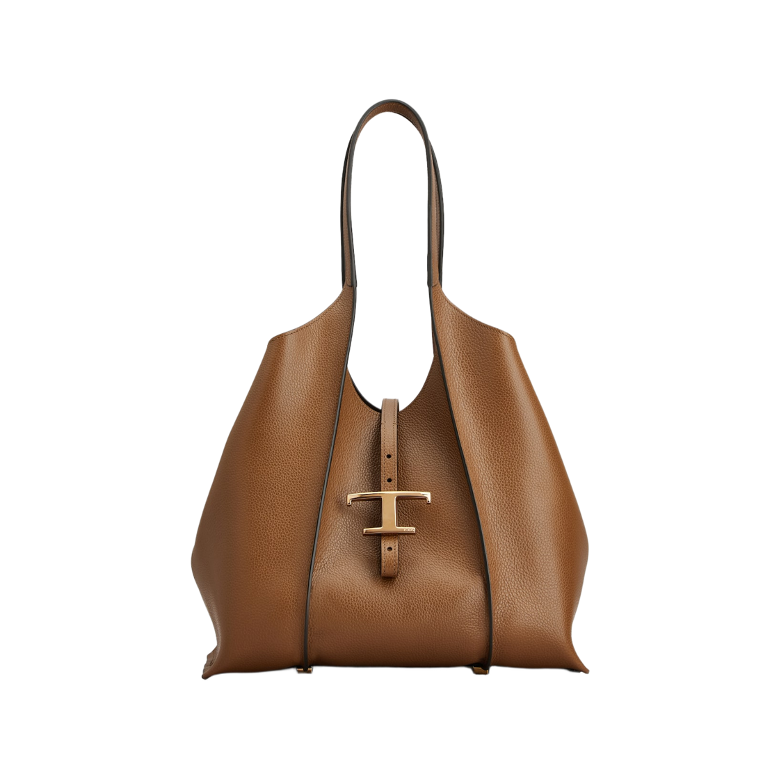 토즈 레더 스몰 T 타임리스 쇼핑백 브라운(Tod's T Timeless Shopping Bag in Leather Small Brown)