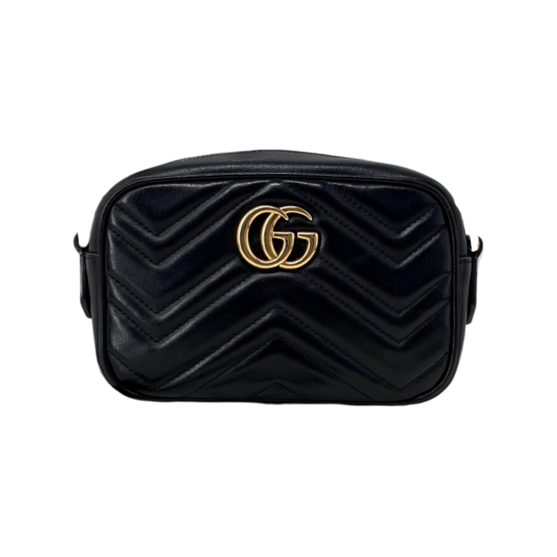 ITJ4NEOSJ2M2 Gucci GG Marmont Mini Crossbody Bag Black 448065