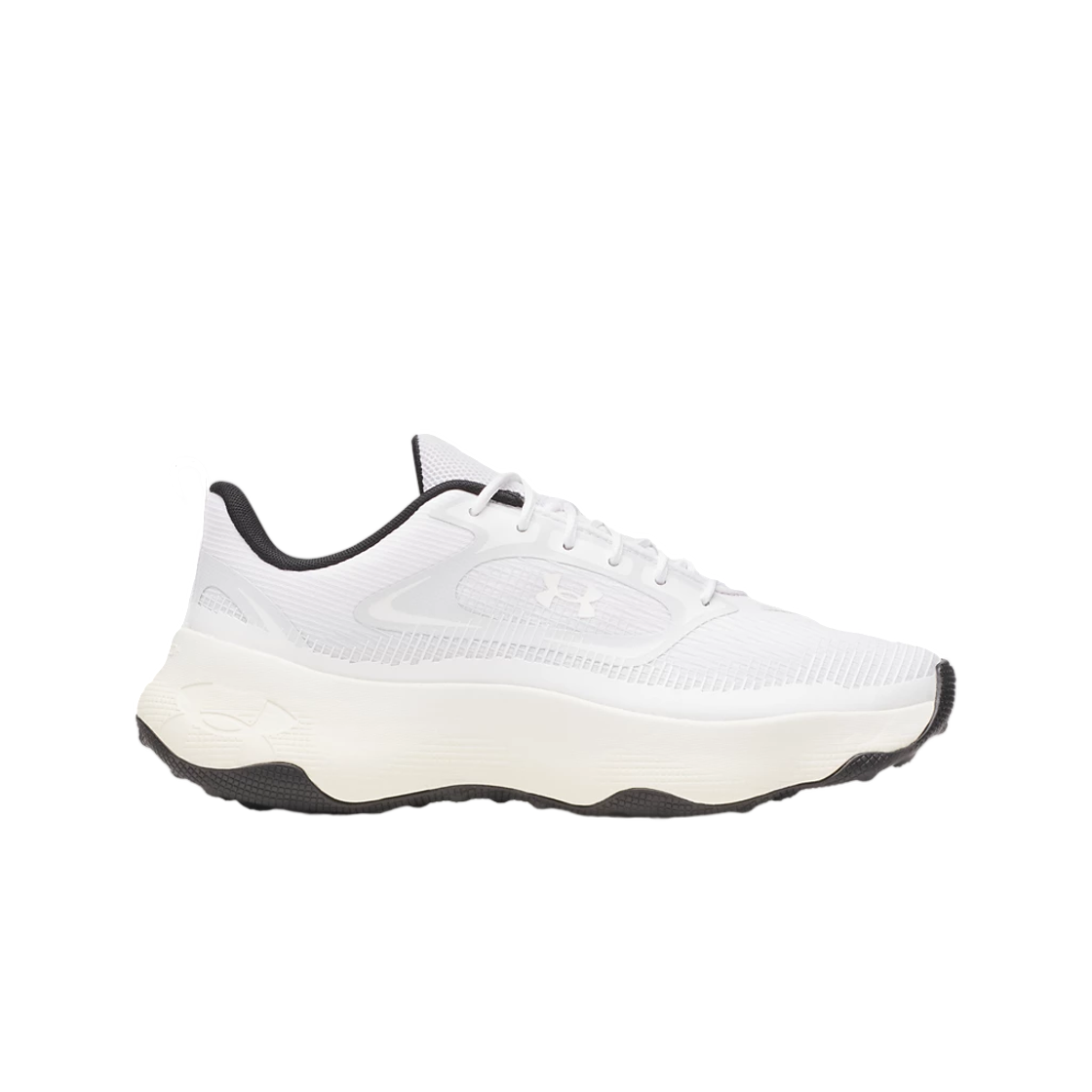6011642-100 Under Armour UA Pulse Sportstyle Shoes White Distant Gray Metallic Silver