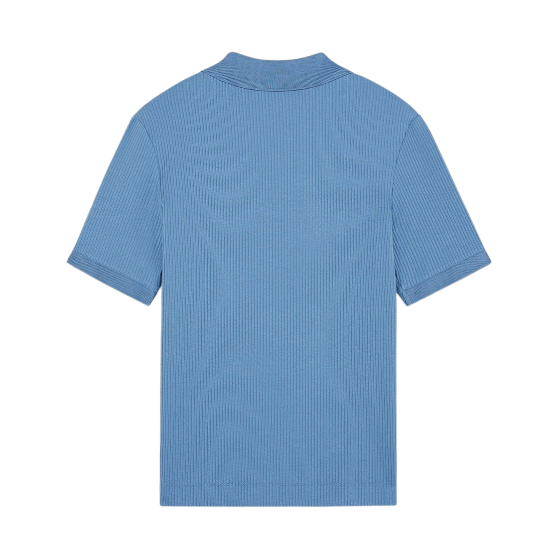 (W) 메종 키츠네 파인 립드 폴로 햄톤 블루((W) Maison Kitsune Fine Ribbed Polo Hampton Blue) - 2