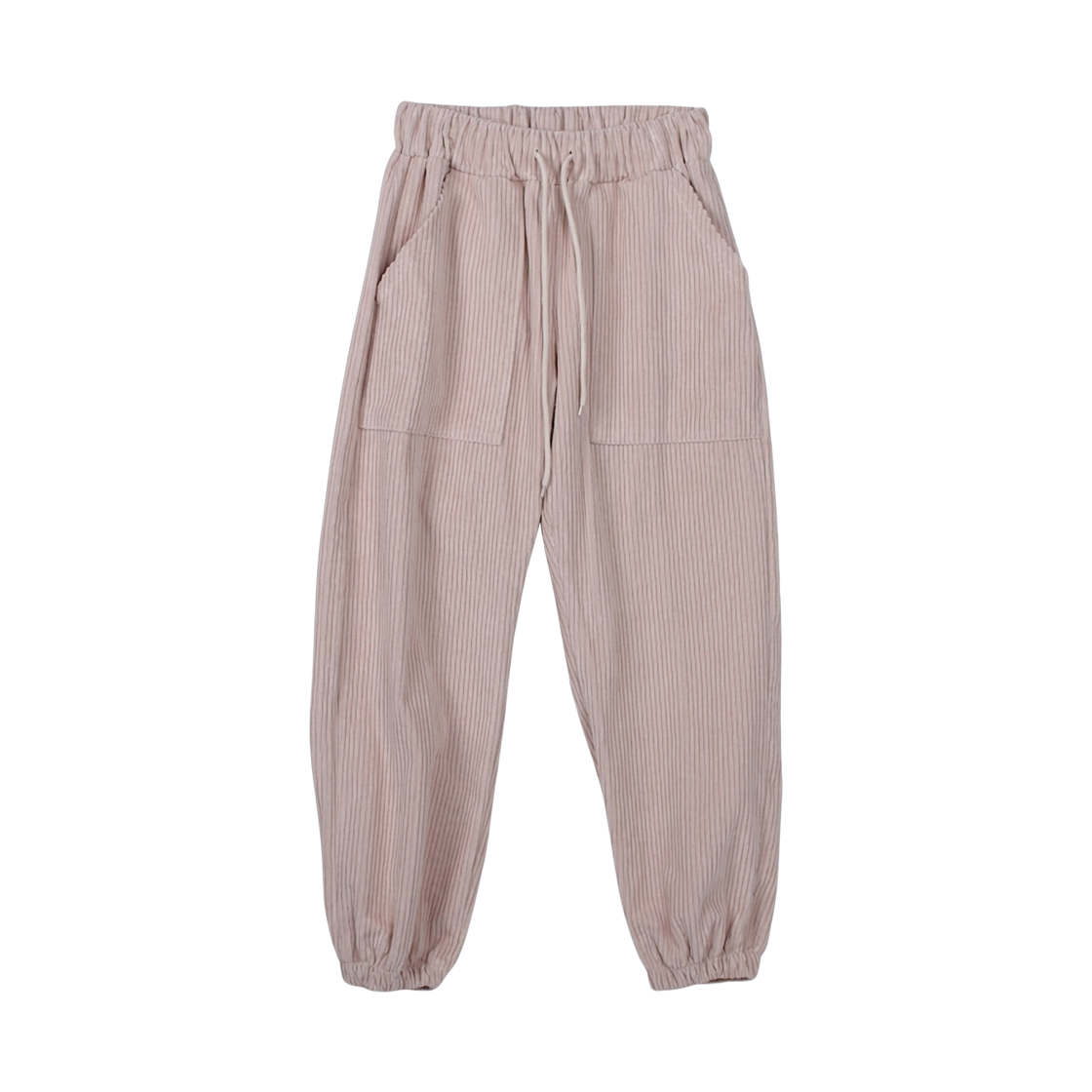 GW3827-크림 GCLIP Corduroy Golden String Banding Jogger Pants Cream