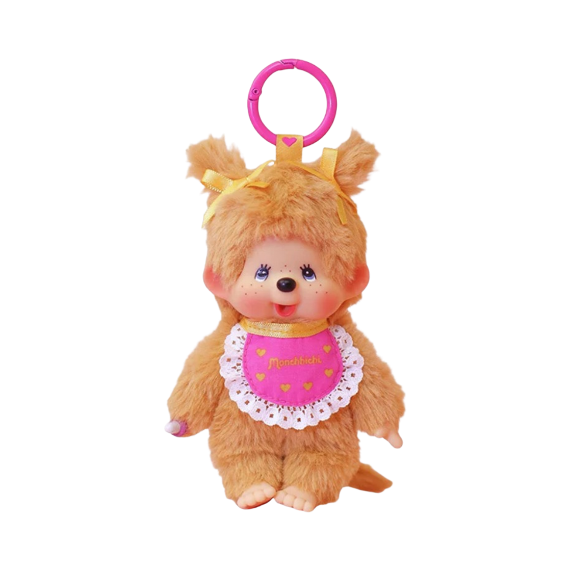 - Monchhichi Twin Tail Girl Key Chain Gold
