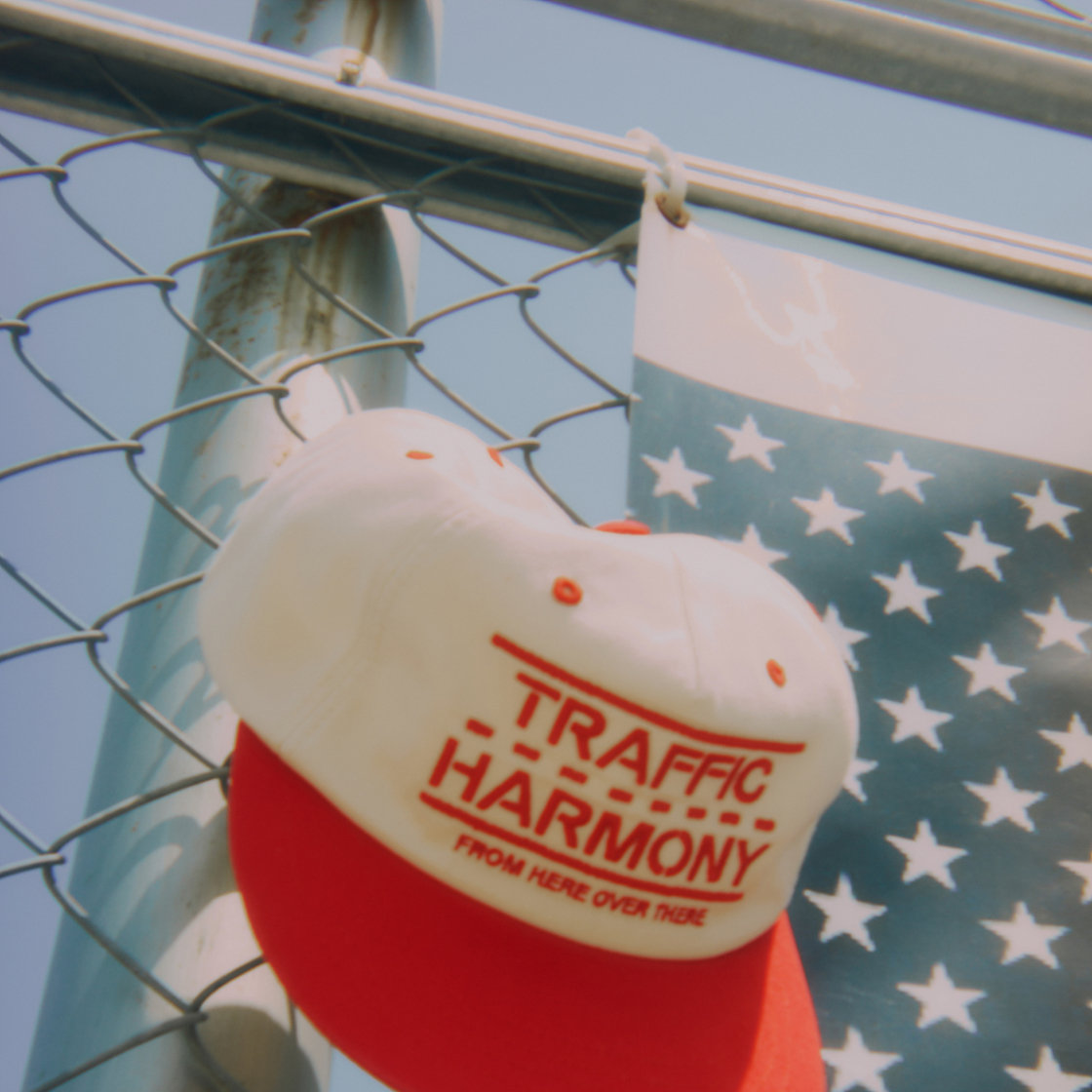 트래픽하모니 트래픽 라인 로고 트러커햇 아이보리&레드(Traffic Harmony Traffic Lane Logo Trucker Hat Ivory & Red) - 3