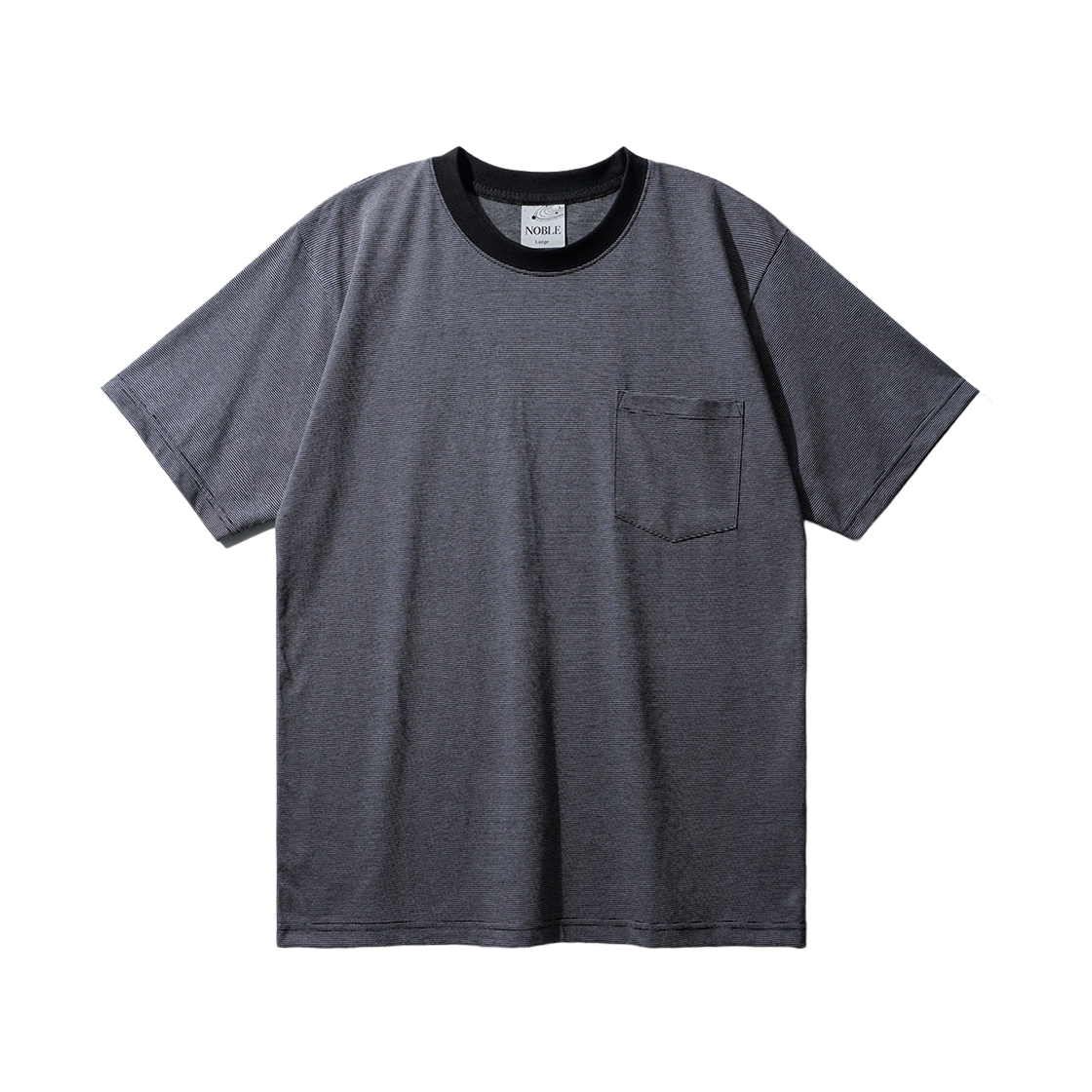 페플 오르빗 씬 스트라이프 포켓 반팔티 블랙 KHST1472(FP142 Orbit thin stripe pocket half sleeve t-shirts black KHST1472) - 1