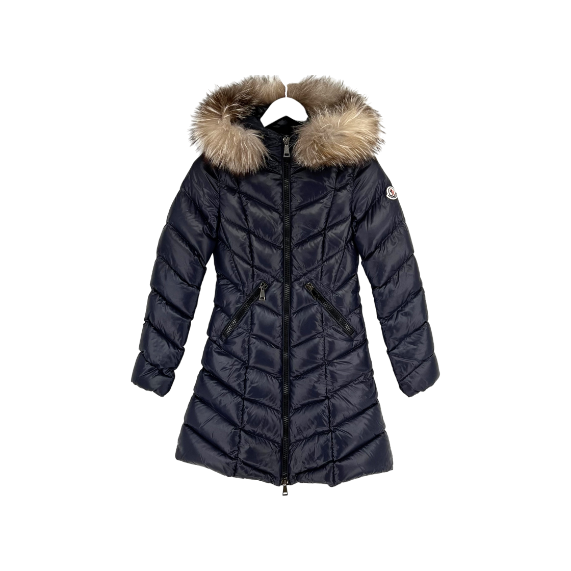 ITBB5T6RMA57 Moncler Fullmarus Women Long Down Jacket Navy