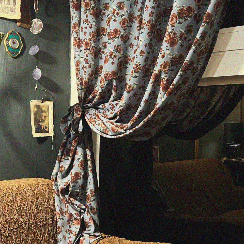 무성화 레일라 플라워 빈티지 카페 커튼 142x150cm(MUSEONGHWA Leila Flower Vintage Curtain 142x150cm) - 6
