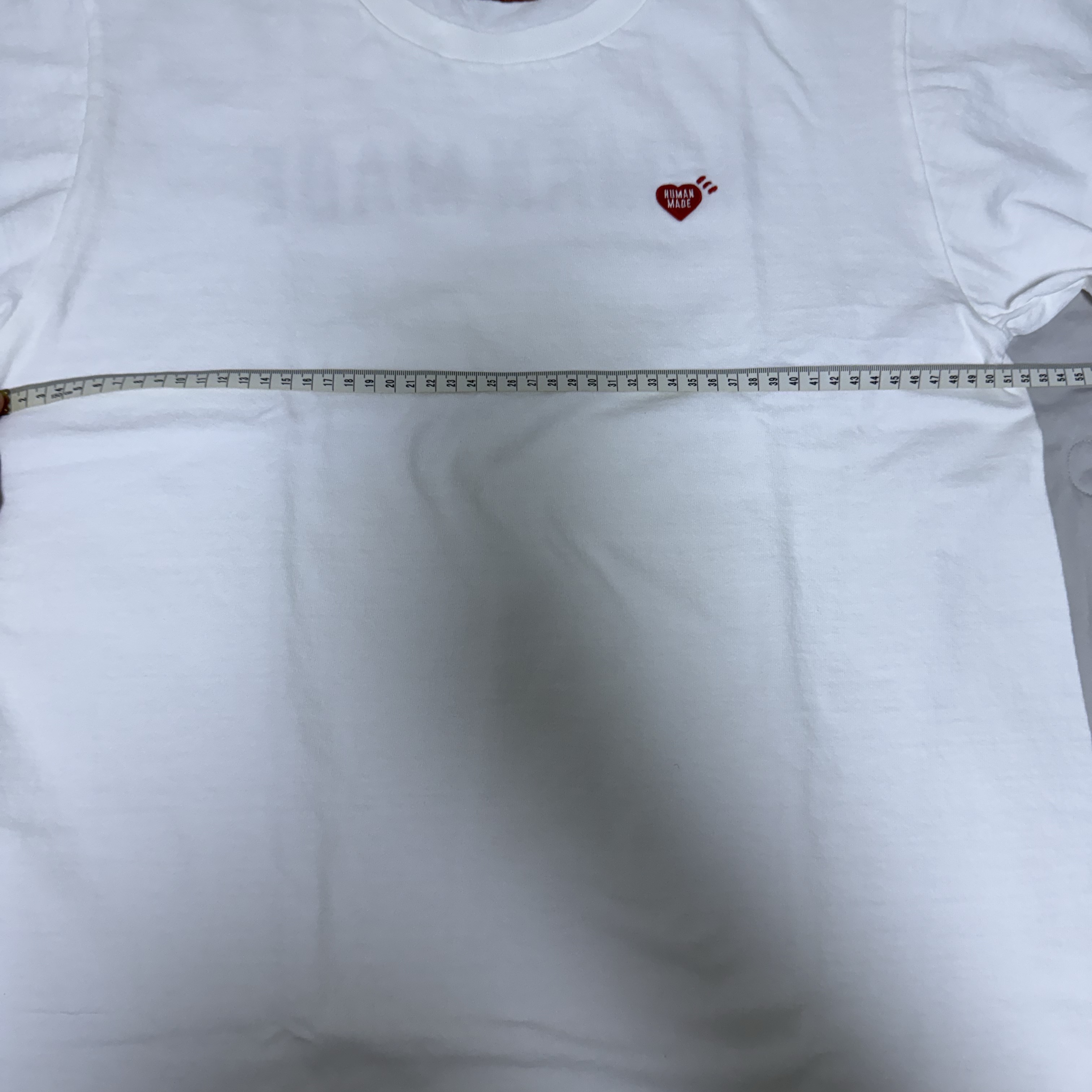 Human Made Heart Logo T-Shirt White 착용 스타일 - 1