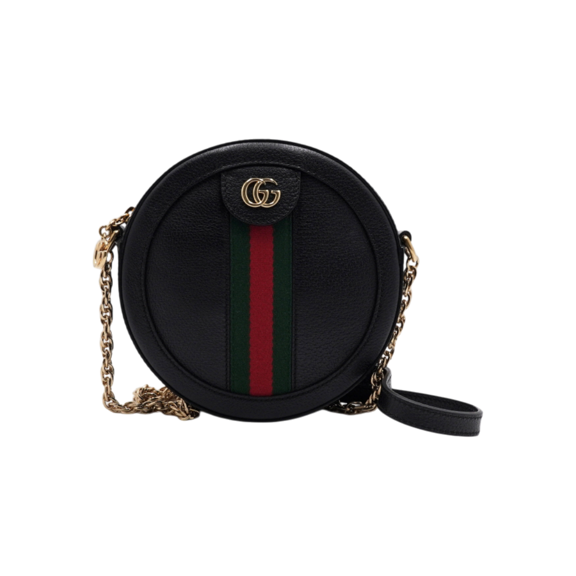 ITTQUCU2HE27 Gucci Ophidia Mini GG Round Chain Shoulder Bag in Black