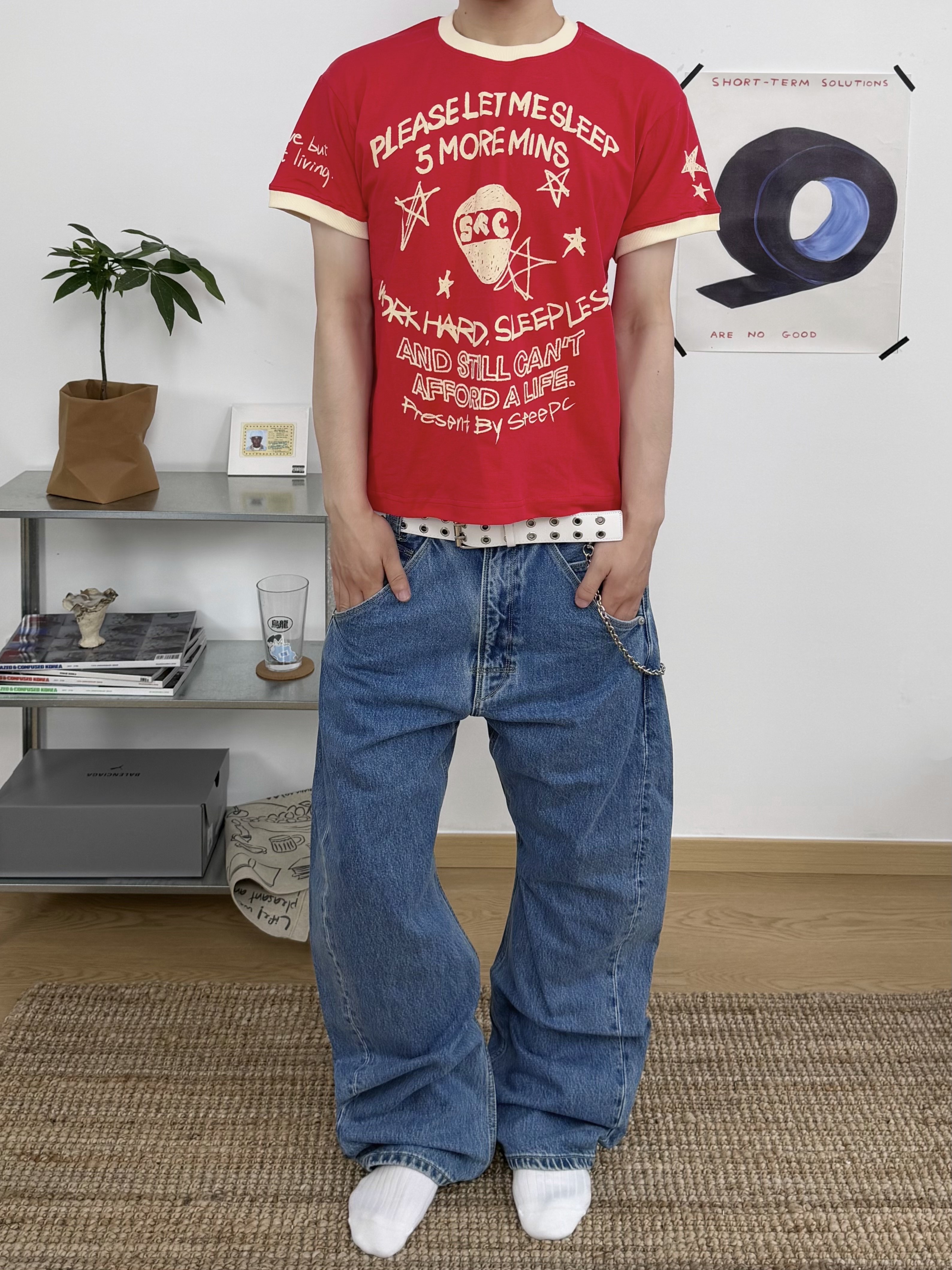 STEEPC Sunday*Ringer T-shirts 착용 스타일 - 4