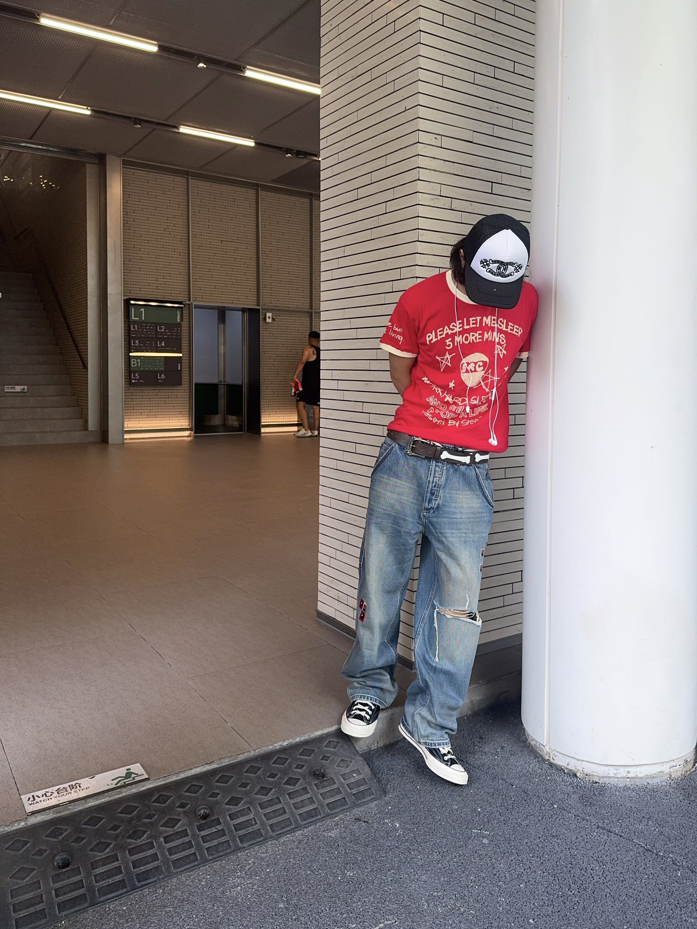 STEEPC Sunday*Ringer T-shirts 착용 스타일 - 2