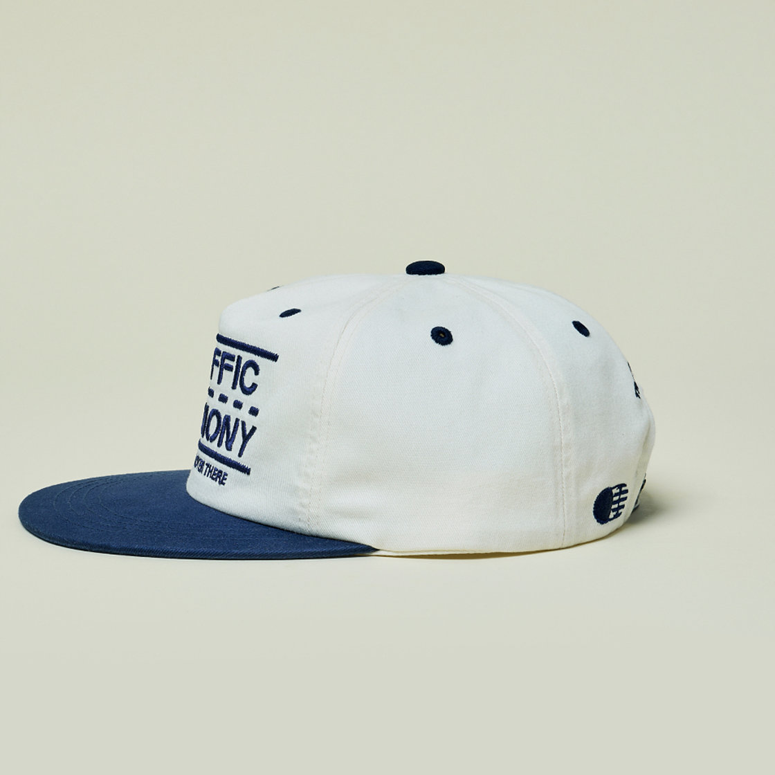 트래픽하모니 트래픽 라인 로고 트러커햇 아이보리&네이비(Traffic Harmony Traffic Lane Logo Trucker Hat Ivory & Navy) - 5