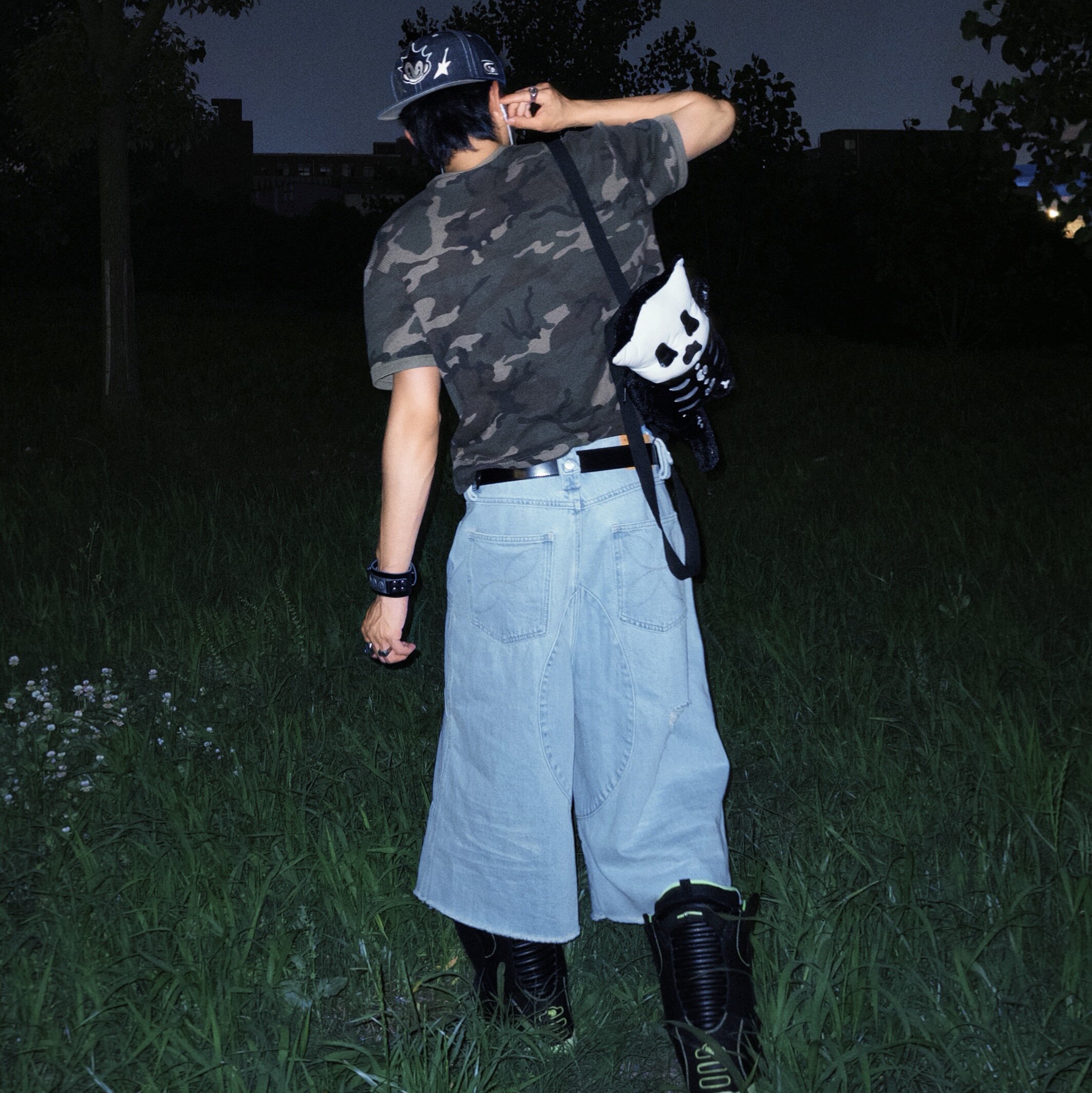 STEEPC Whisker*Denim Bermuda Pants 착용 스타일 - 4