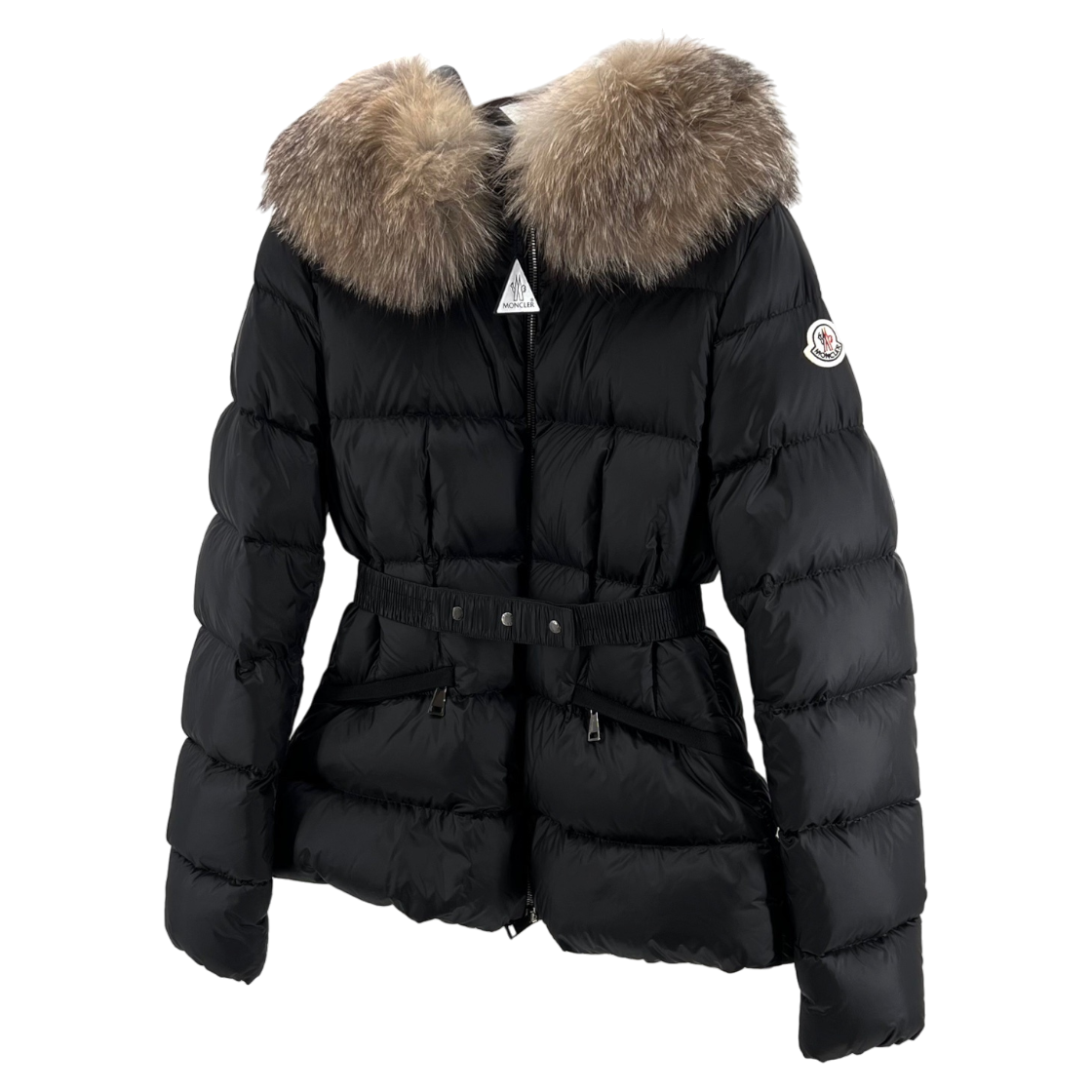 IT5UJNLOHCJG Moncler Boed Fox Fur Women Down Jacket Black