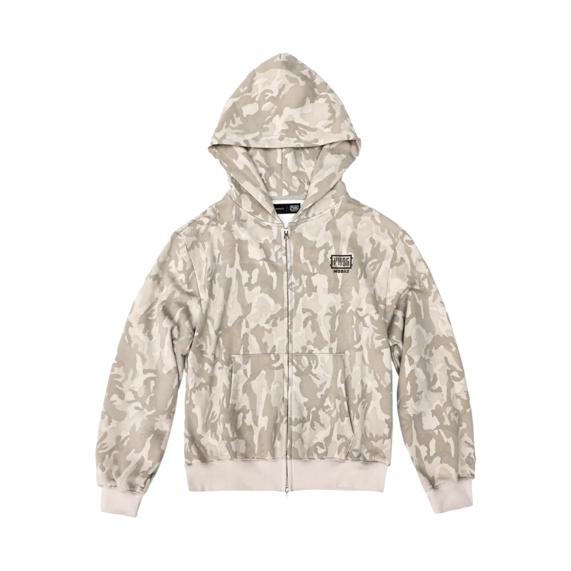 999휴머니티 x 배틀그라운드 모바일 9un 9un 9un 후드 집업 카모 베이지(999Humanity x PUBGM 9un 9un 9un Hooded Zip Up Camo Beige) - 1
