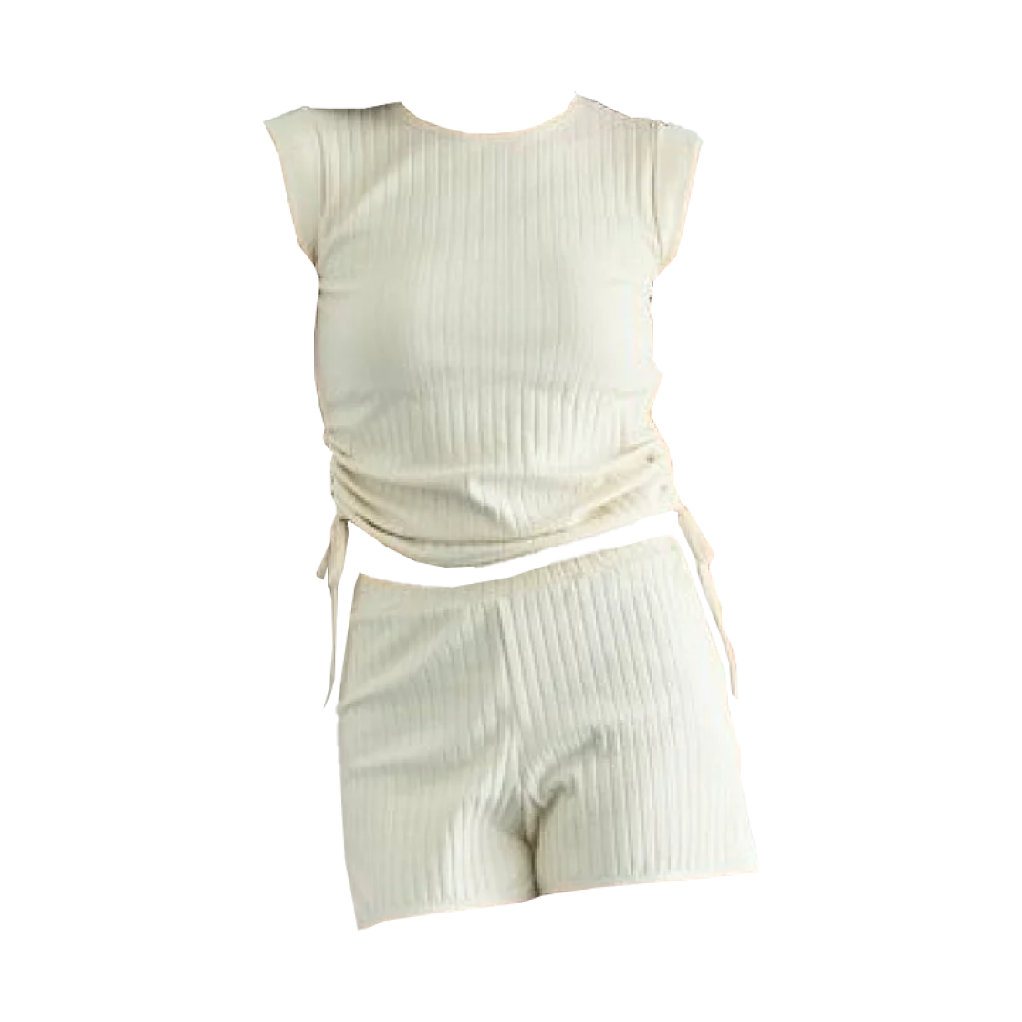 (W) 프릭스 스토어 사이드 스트링 개더드 2 세트 오브 스윔수트 내츄럴((W) Freak's Store Side String Gathered 2 Set of Swimsuit Natural)