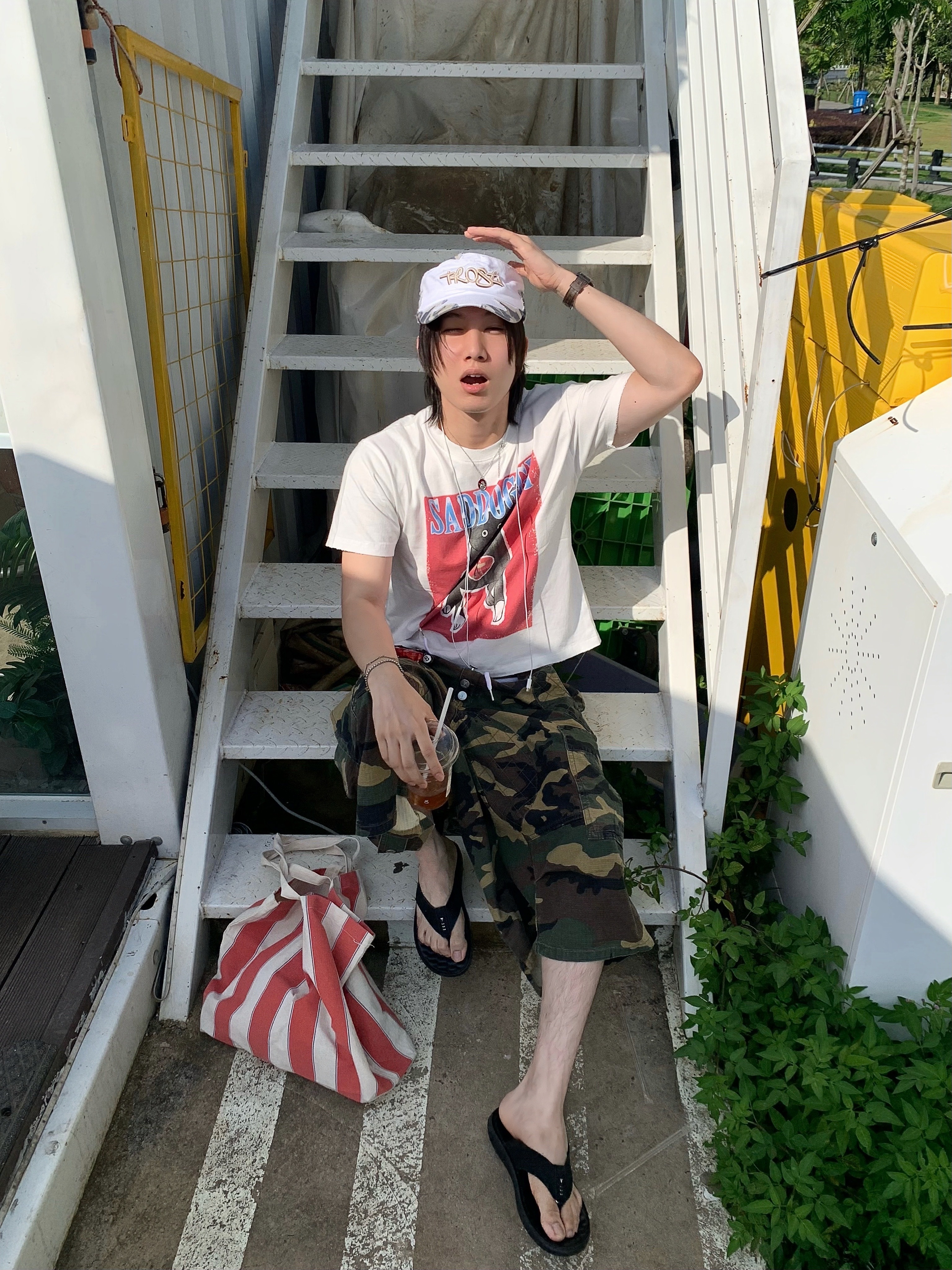 STEEPC Tuesday*Camouflage Bermuda Pants 착용 스타일 - 6