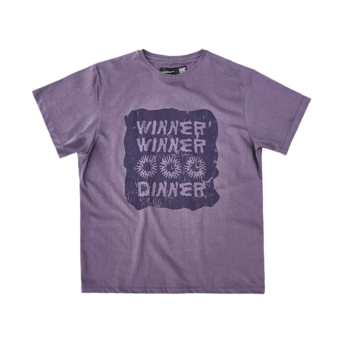 999휴머니티 x 배틀그라운드 모바일 WWCD 하프 티셔츠 퍼플(999Humanity x PUBGM WWCD Half T-Shirt Purple) - 1