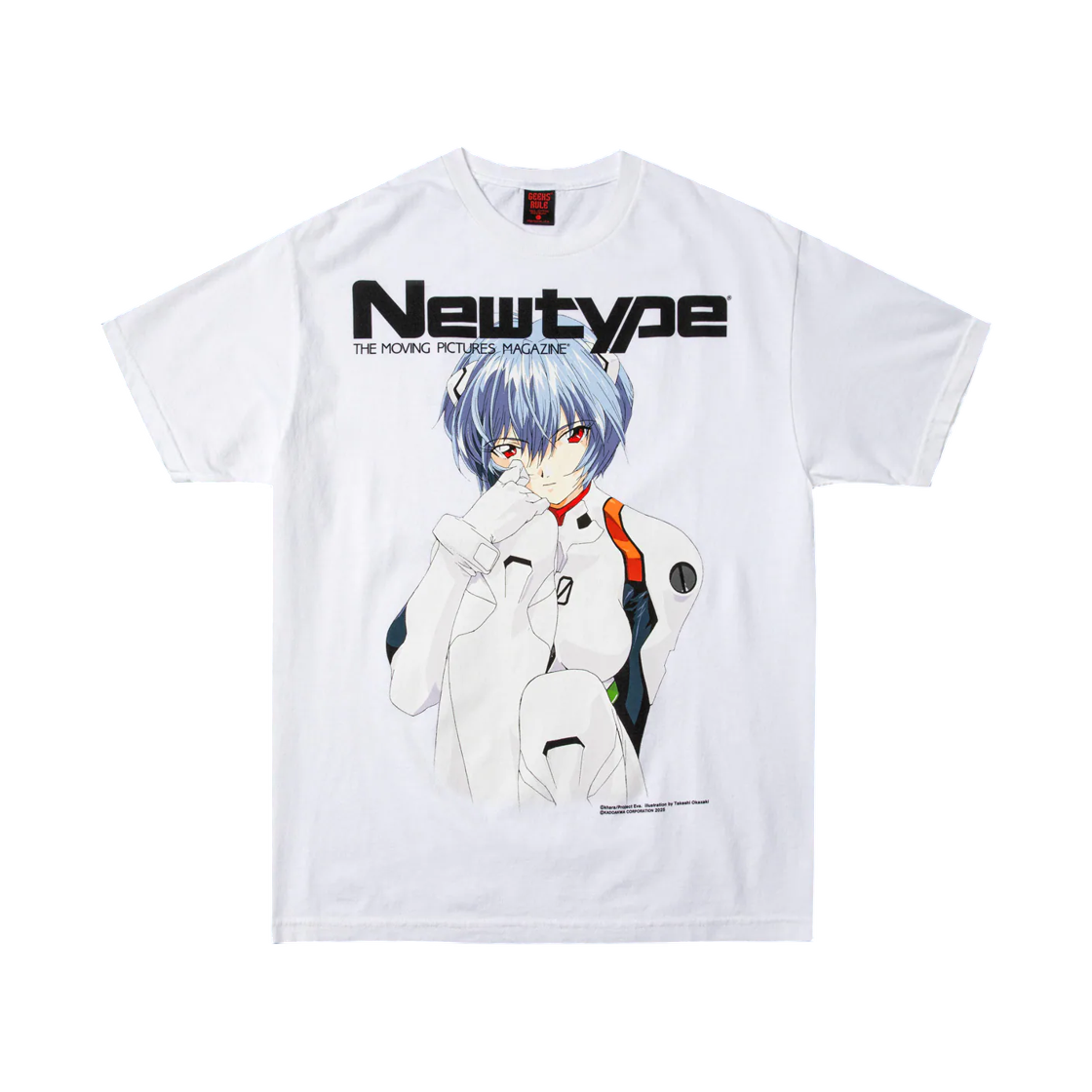 긱스 룰 x 뉴타입 x 신세기 에반게리온 15 실크스크린 프린팅 티셔츠 화이트(Geeks Rule x Newtype x Neon Genesis Evangelion 15 Silkscreen Printing T-Shirt White)