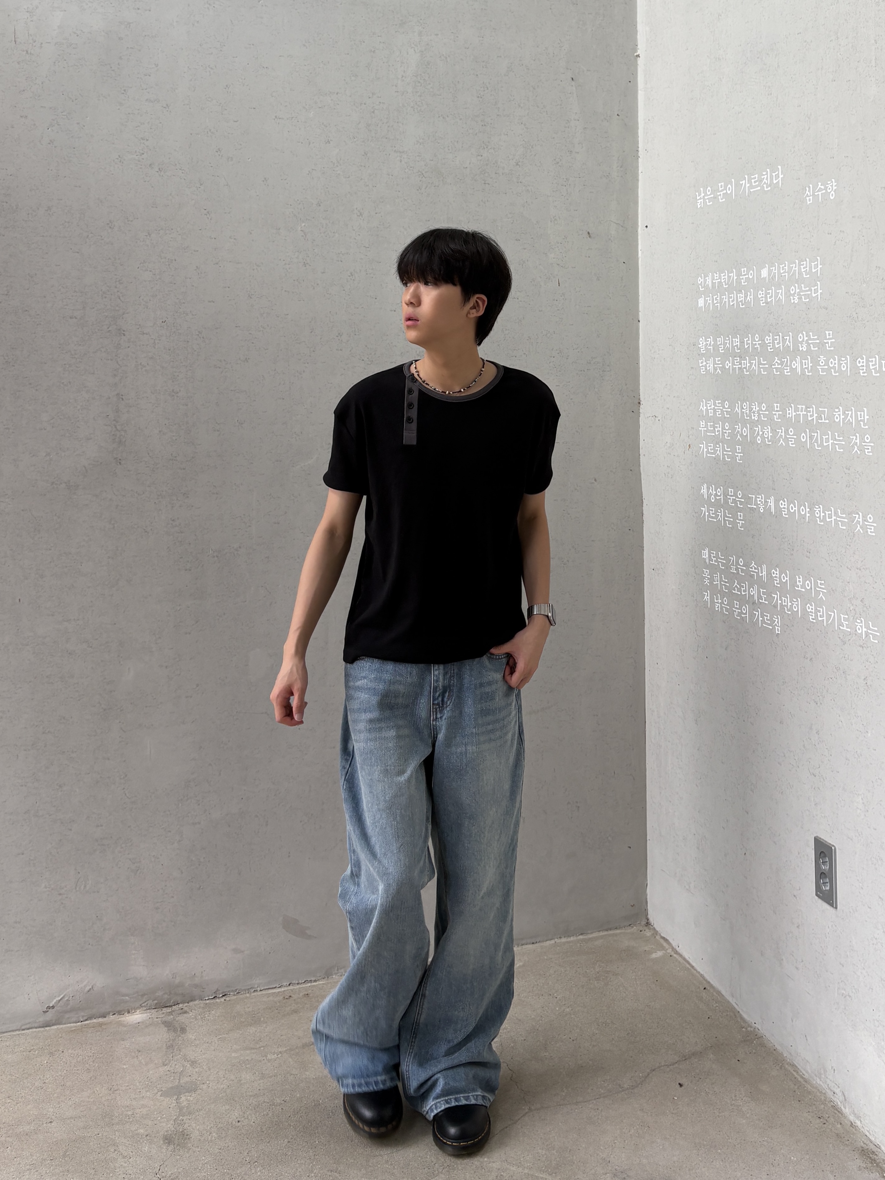 Dr. Martens 1461 Smooth Black 착용 스타일 - 5