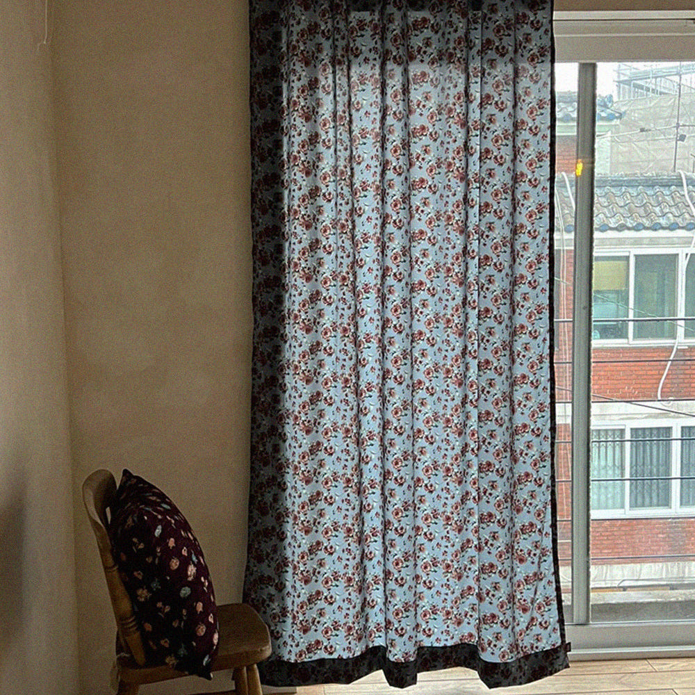 무성화 레일라 플라워 빈티지 카페 커튼 142x150cm(MUSEONGHWA Leila Flower Vintage Curtain 142x150cm) - 4