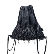 MUSEONGHWA Handmade Billy denim string bag backpack