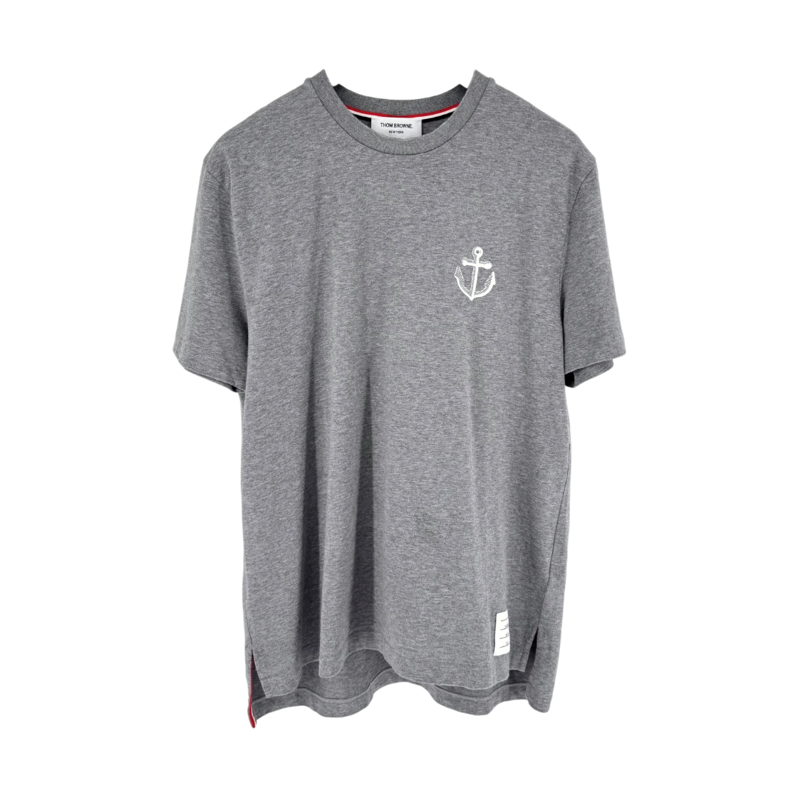 ITN5GI5CSR9M Thom Browne Anchor Icon Grey Short Sleeve T-Shirt