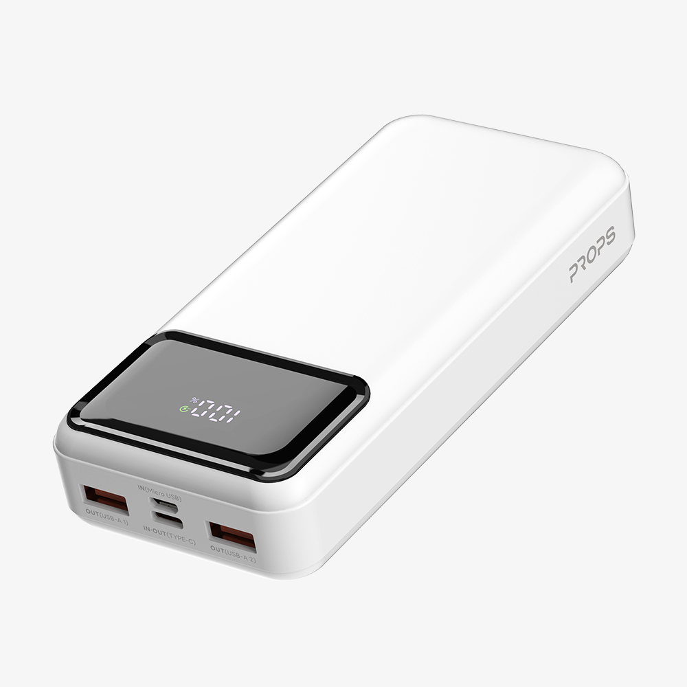 프롭스 22.5W PD 고속충전 20000mAh LED잔량표시 기내반입 대용량 보조배터리(2컬러)(PROPS 22.5W PD Fast Charging 20000mAh LED Digital Display High-Capacity Power Bank (2 Colors)) - 4