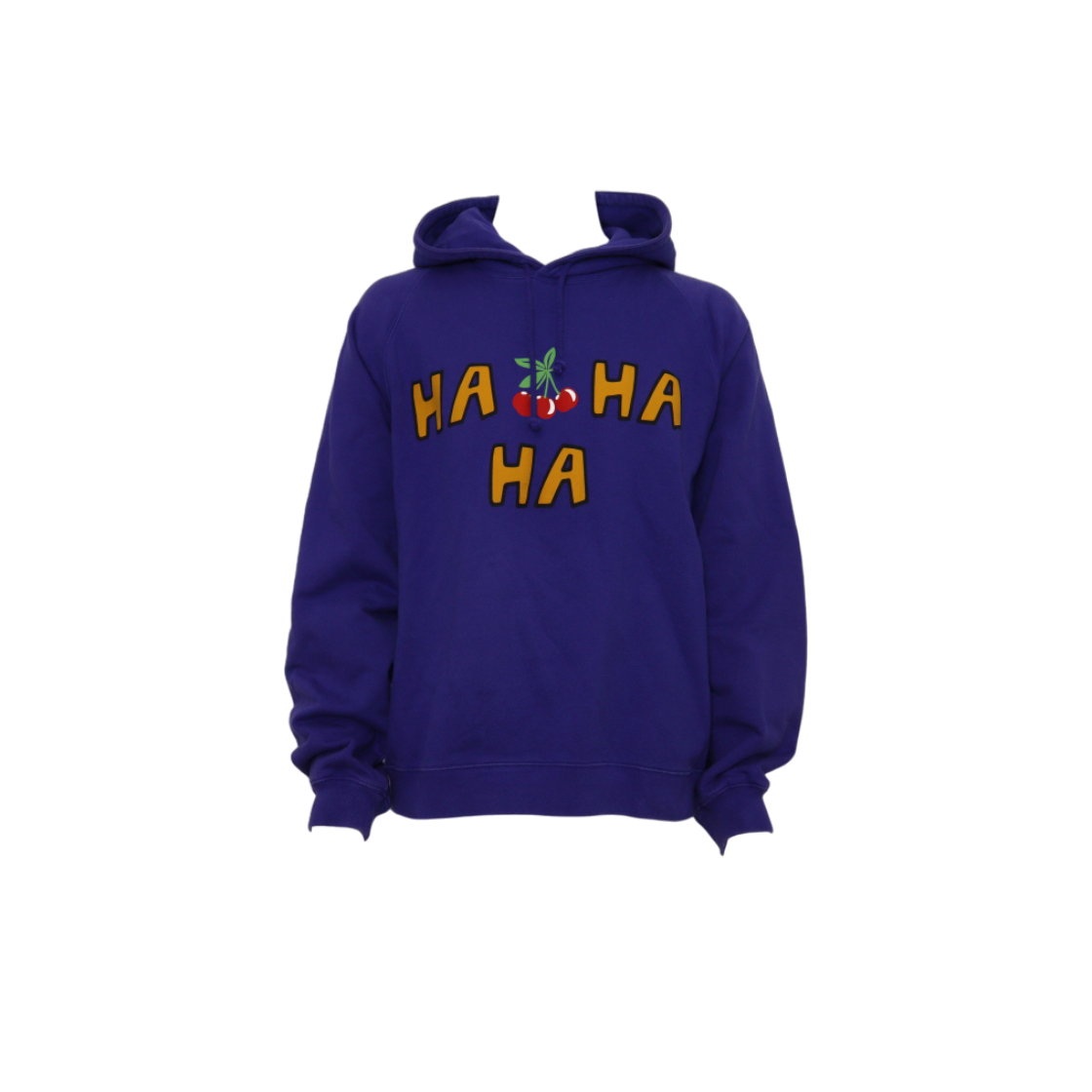ITV9QQOCQ824 Gucci 711331 Purple Cotton HA HA HA Cherry Print Hoodie