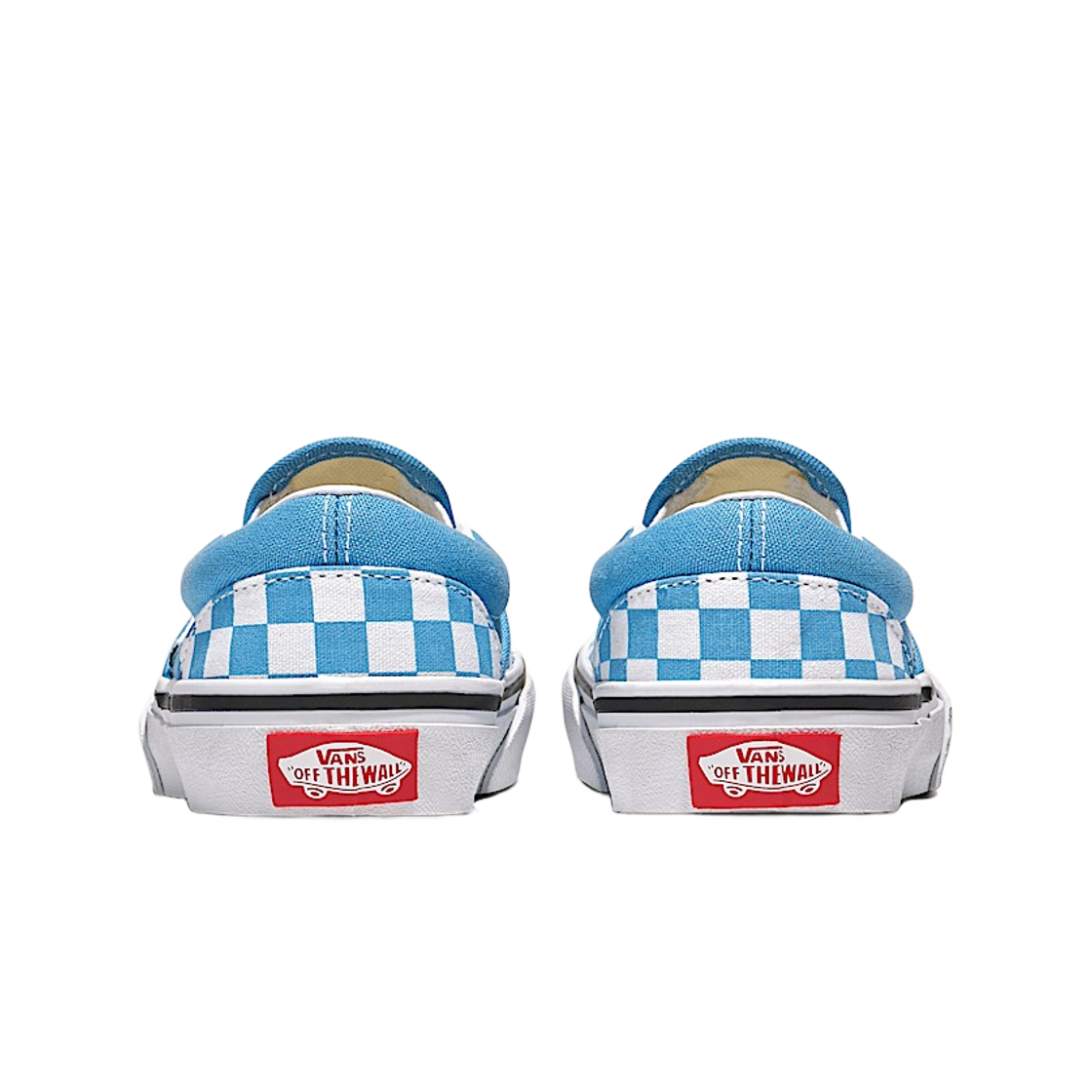 (키즈) 반스 클래식 슬립온 체커보드 헤리티지 블루 화이트((Kids) Vans Classic Slip-On Checkerboard Heritage Blue White) - 2
