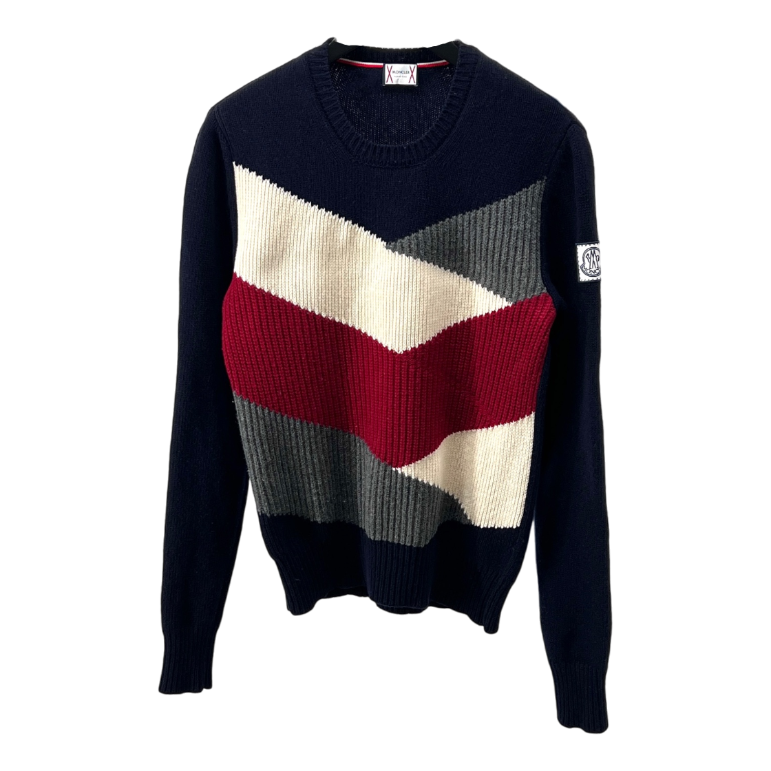 ITKC7QJHOBVH Moncler Gamma Blue Long Sleeve Knit Sweater