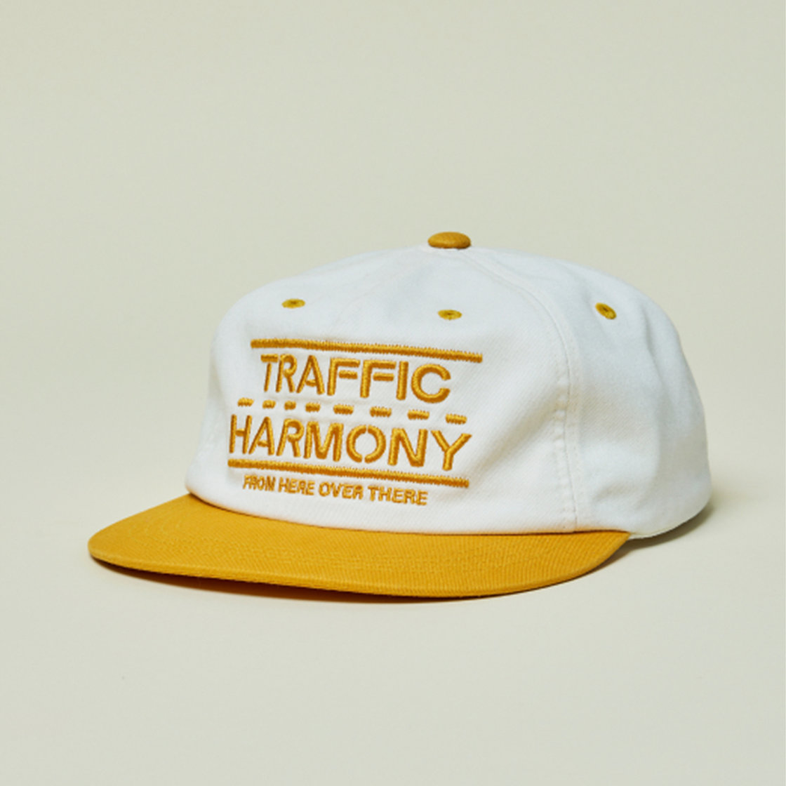 트래픽하모니 트래픽 라인 로고 트러커햇 아이보리&엘로우(Traffic Harmony Traffic Lane Logo Trucker Hat Ivory & Yellow) - 4