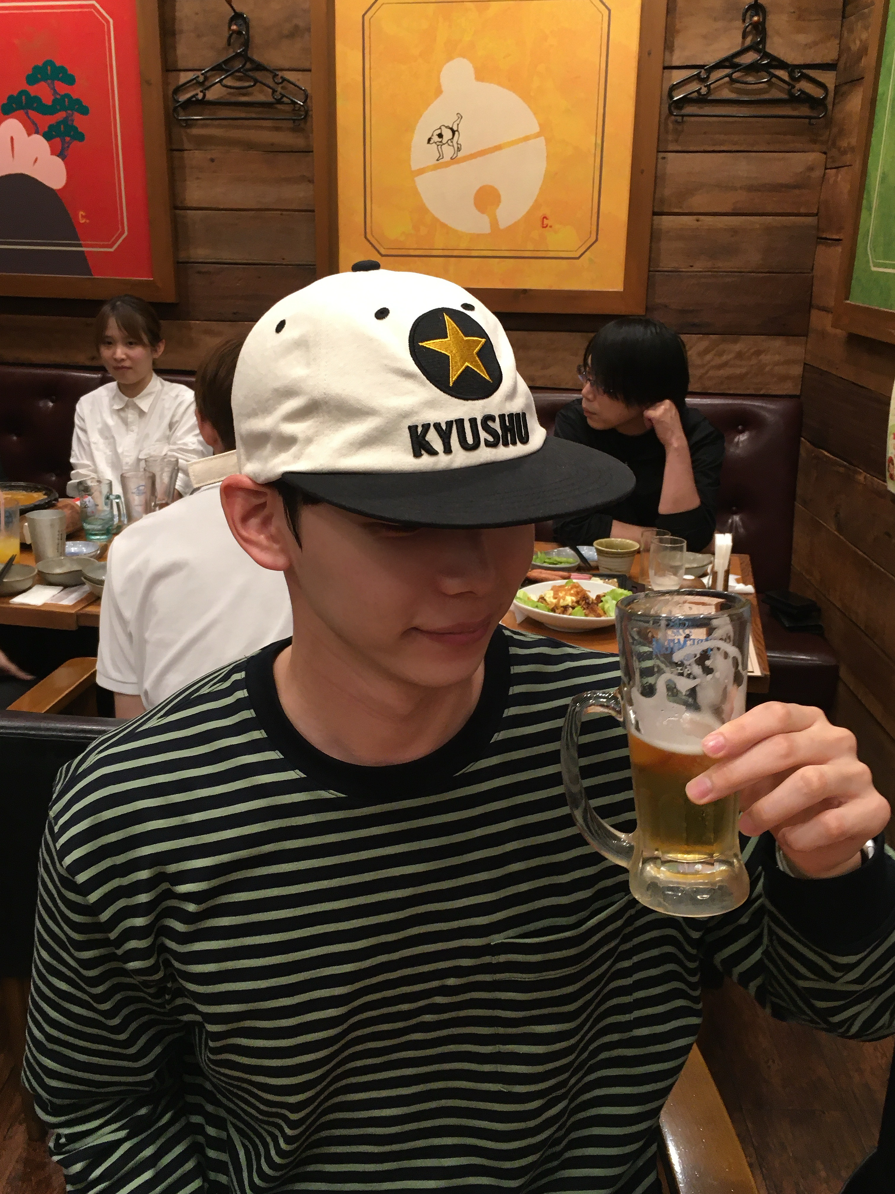 Aoiro KYUSHU Star ビール Cap 착용 스타일