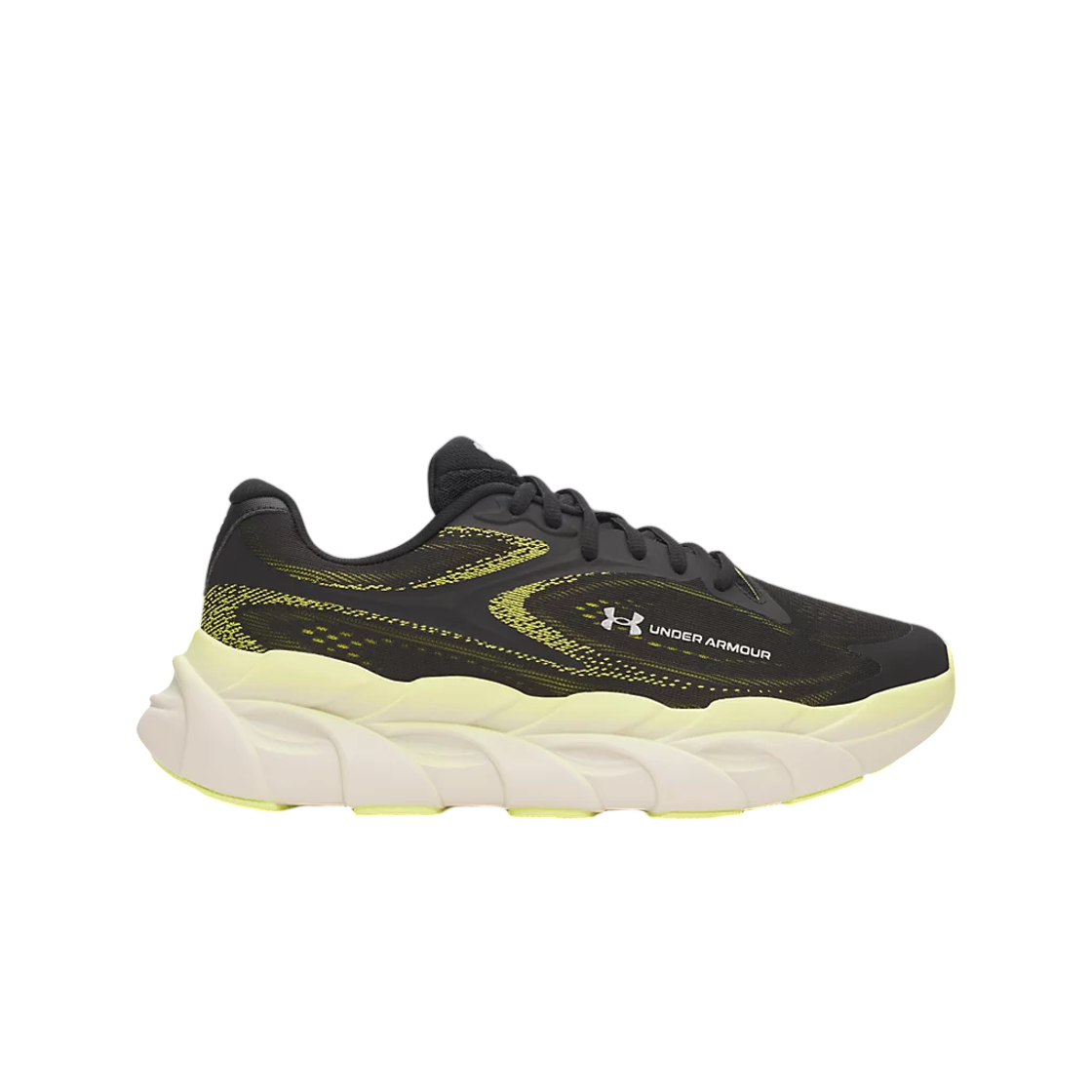 6010212-008 Under Armour UA HB Runner 2 Running Shoes Ultimate Black Sonic Yellow Metallic Silver