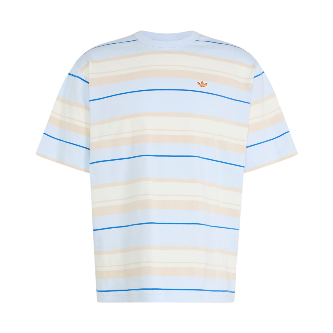 KX1268 Adidas Stripes Crewneck T-Shirt Crystal Sky - KR Sizing