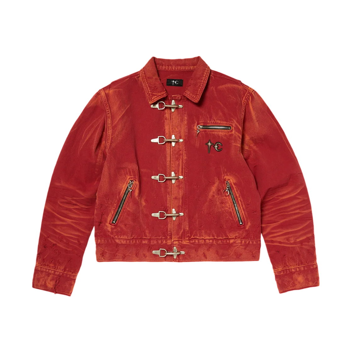 - Thug Club TC Two Tone Washed Jacket Red