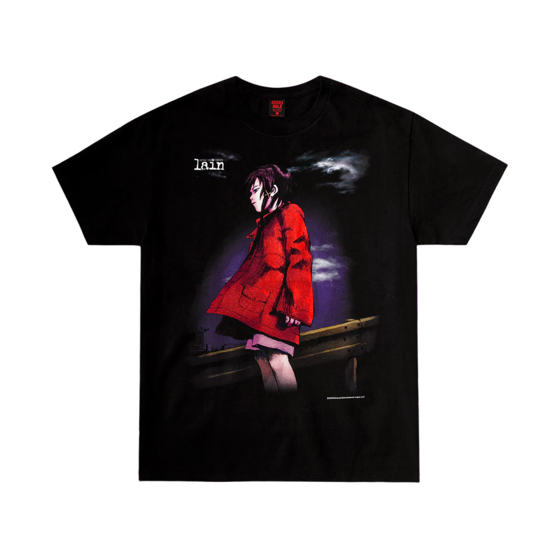 긱스 룰 x 시리얼 익스페리먼츠 레인 15 실크스크린 프린팅 티셔츠 Vol.04 블랙(Geeks Rule x Serial Experiments Lain 15 Silkscreen Printing T-Shirt Vol.04 Black)