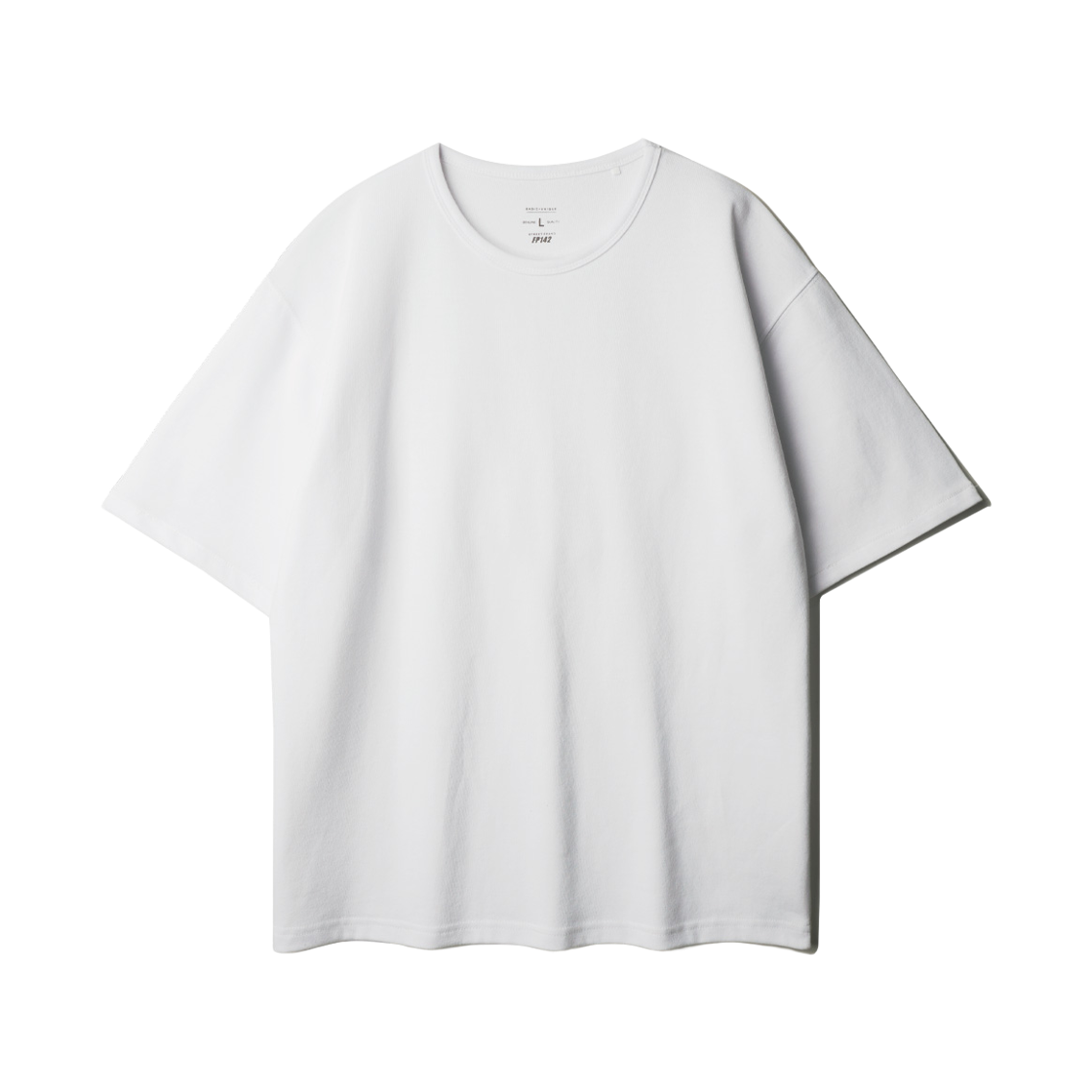 페플 더블코튼 하프 U넥 반팔 화이트 KHST1529(FP142 Double Cotton U Neck Short Sleeve White KHST1529)