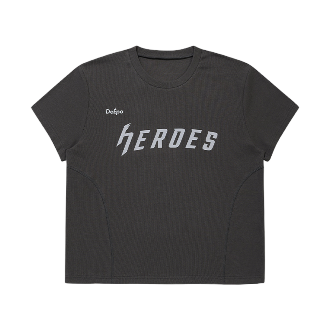 키움 히어로즈 x 디에포 26 골지 반팔티 차콜(Kiwoom Heroes x DeEpo 26 Ribbed Short Sleeve T-Shirt Charcoal) - 1