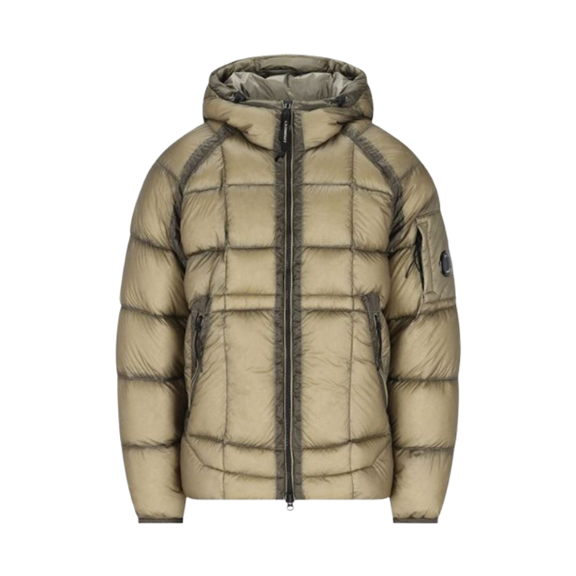 21CMOW702A110416A356 C.P. Company D.D. Shell Hooded Puffer Jacket Fungi Grey - 26FW