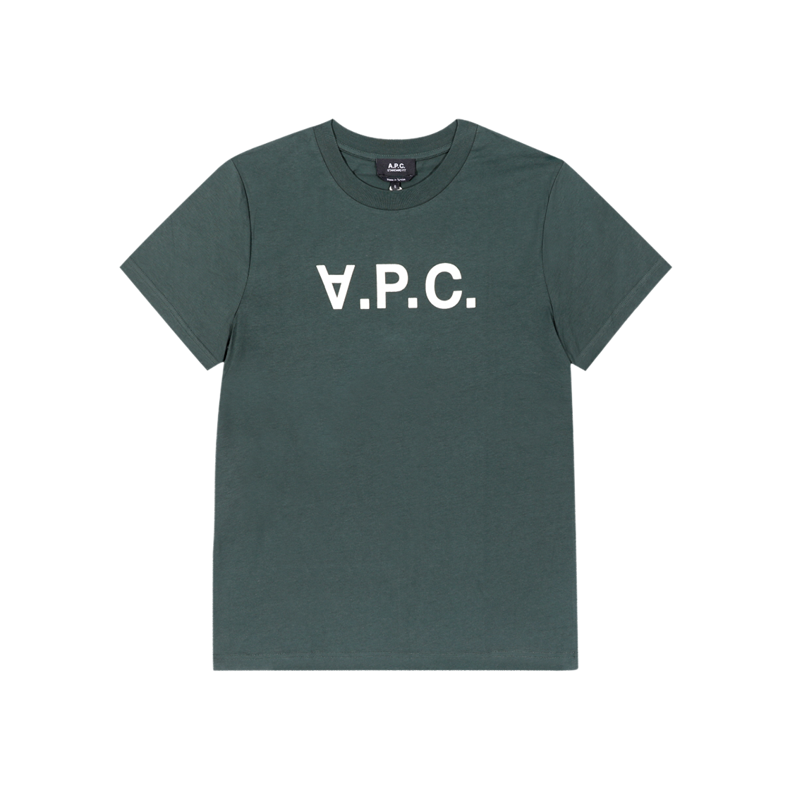[25% 쿠폰] 아페쎄 스탠다드 그랜드 VPC 티셔츠 베르 폰세 블랑([25% 쿠폰] A.P.C. Standard Grand VPC T-Shirt Vert Fonce Blanc) - 1