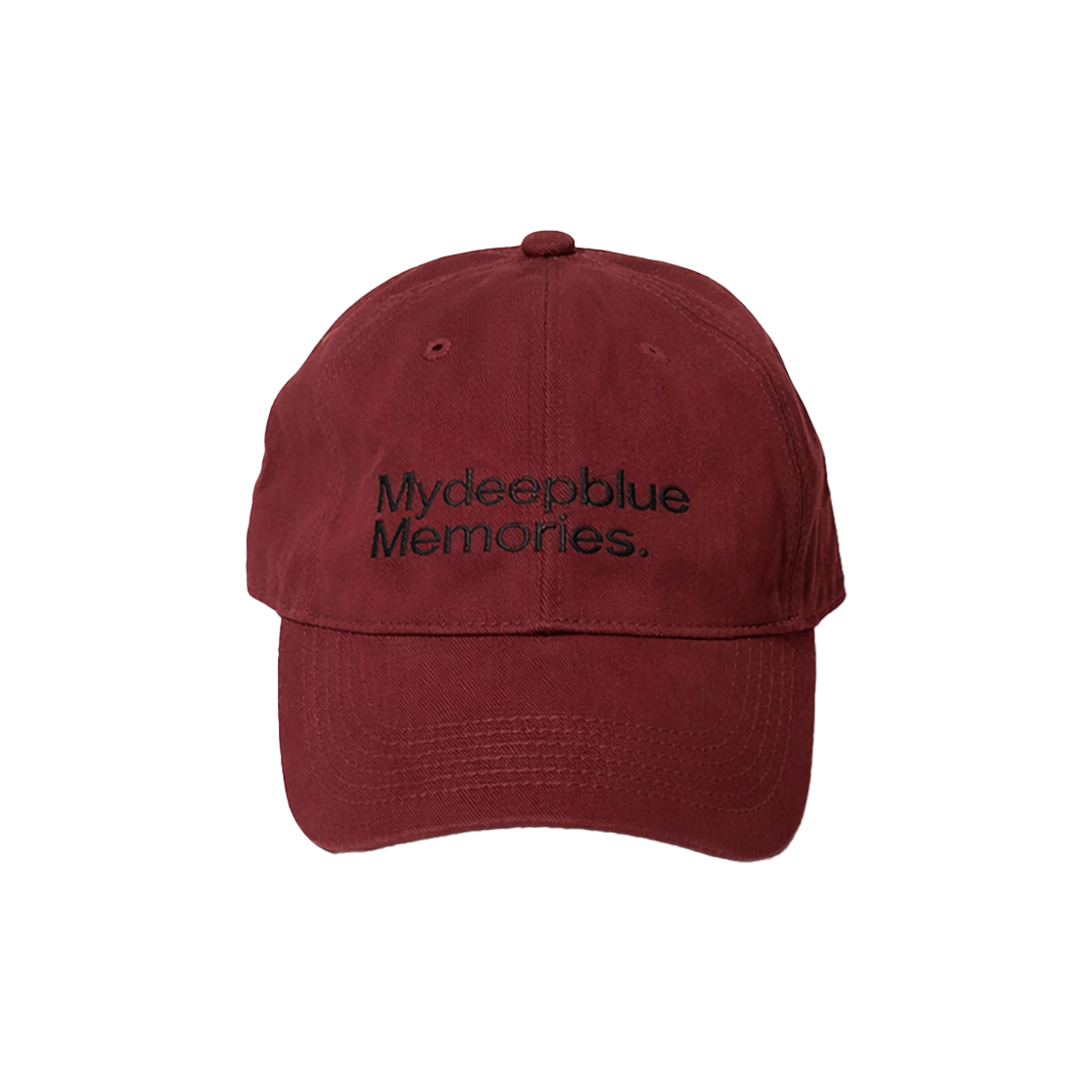 마이딥블루메모리즈 메모리즈 워시드 캡 버건디(MydeepblueMemories Mm My Memories Washed Cap Burgundy)
