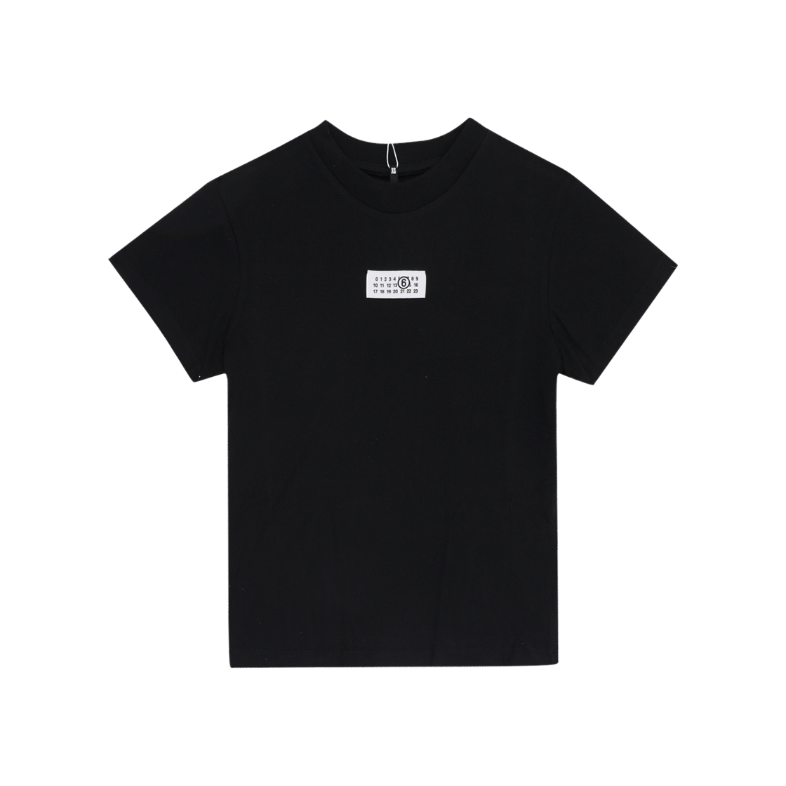 [25% 쿠폰] (W) MM6 메종 마르지엘라 뉴메릭 코튼 티셔츠 블랙([25% 쿠폰] (W) MM6 Maison Margiela Numeric Cotton T-Shirt Black)